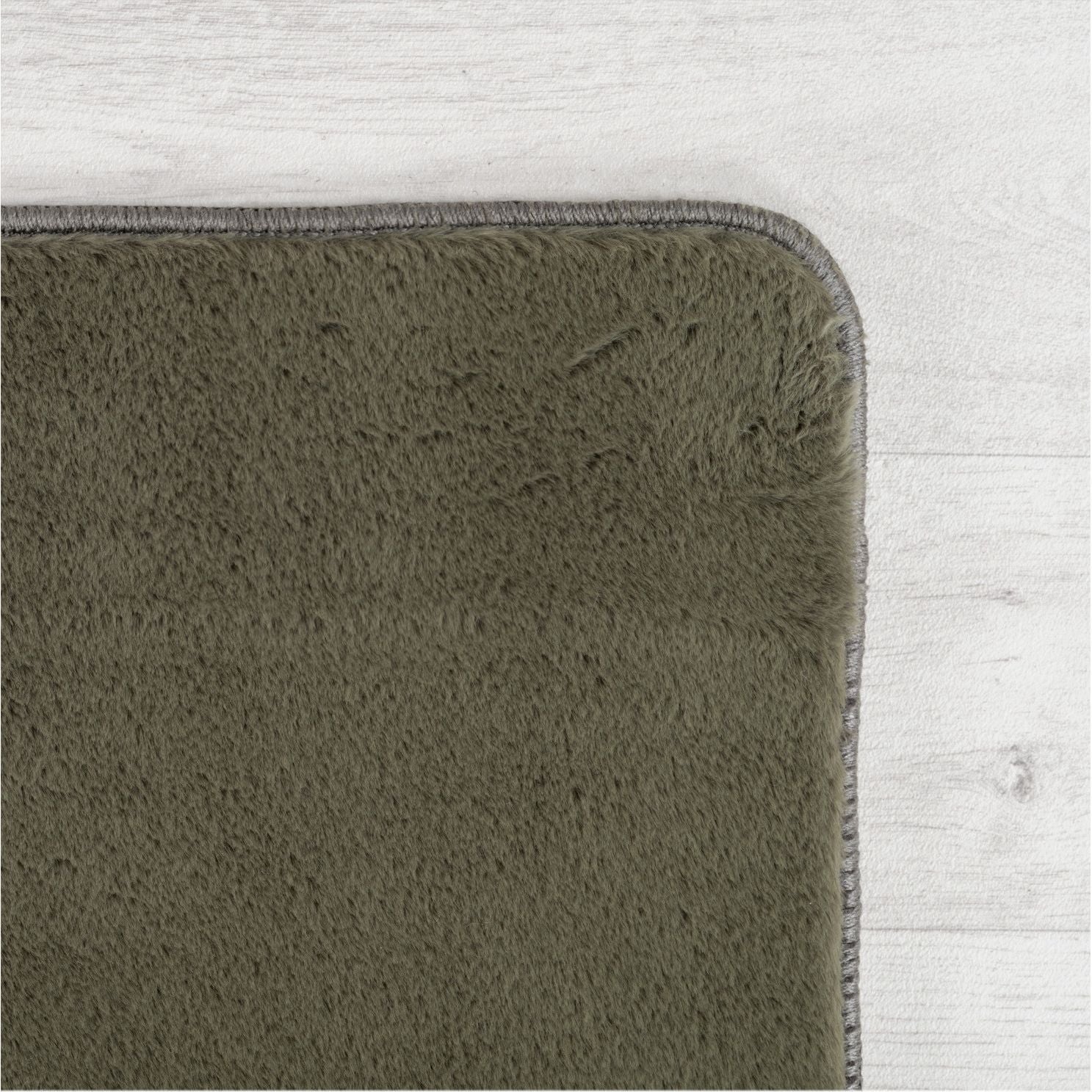 Läufer Teppich Grün 6x1 cm – Waschbarer Kurzflorteppicheteppiche, rutschfest & weich, modernes einfarbiges Design für Schlafzimmer, Küche & Flur - Image 3