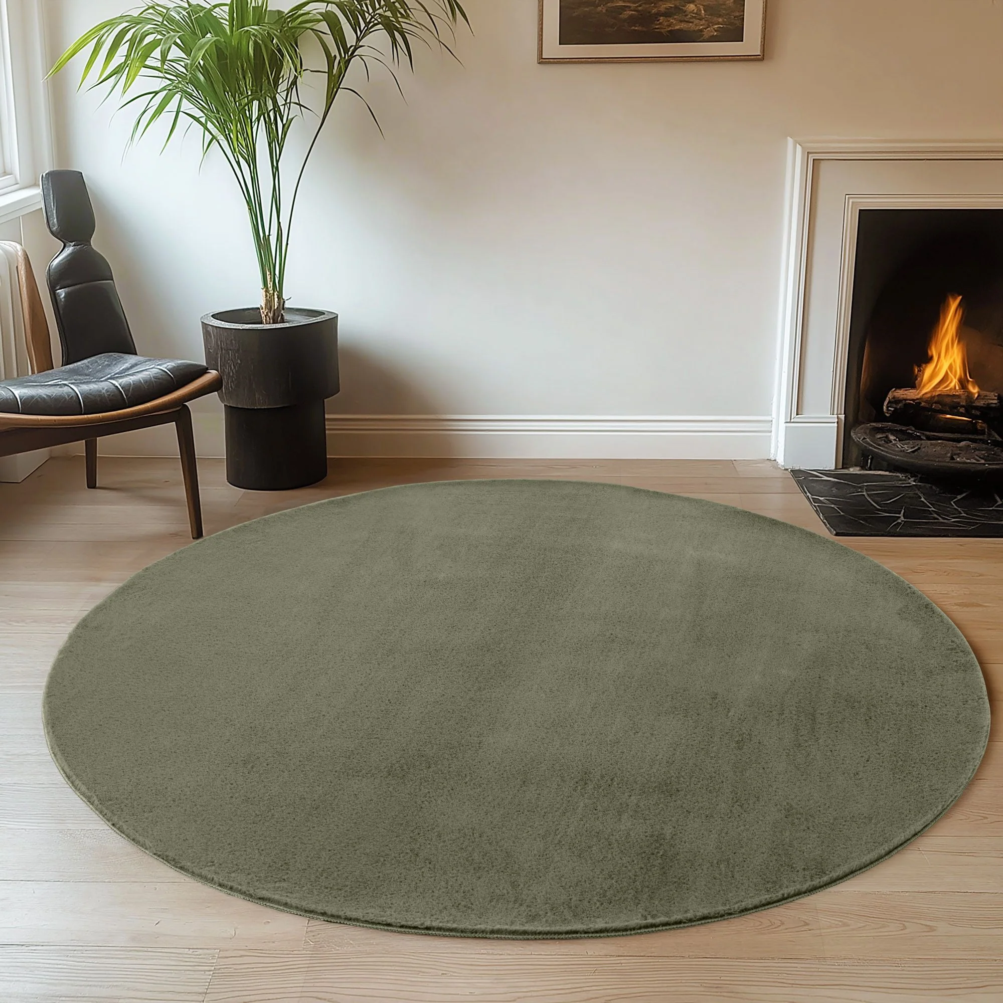 Läufer Teppich Grün 6x1 cm – Waschbarer Kurzflorteppicheteppiche, rutschfest & weich, modernes einfarbiges Design für Schlafzimmer, Küche & Flur - Image 7