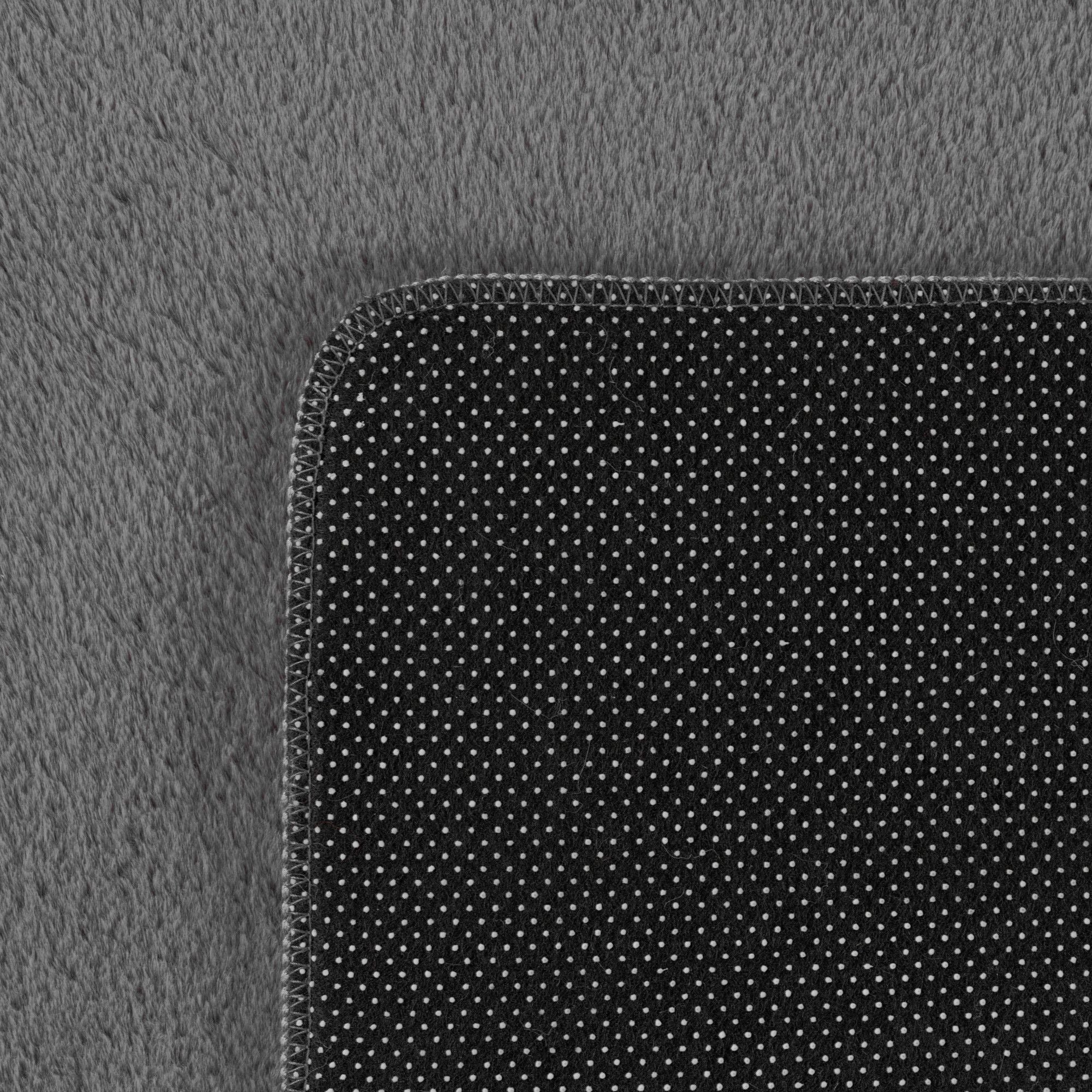 Läufer Teppich Grau 6x1 cm – Waschbarer Kurzflorteppicheteppiche, rutschfest & weich, modernes einfarbiges Design für Schlafzimmer, Küche & Flur - Image 4