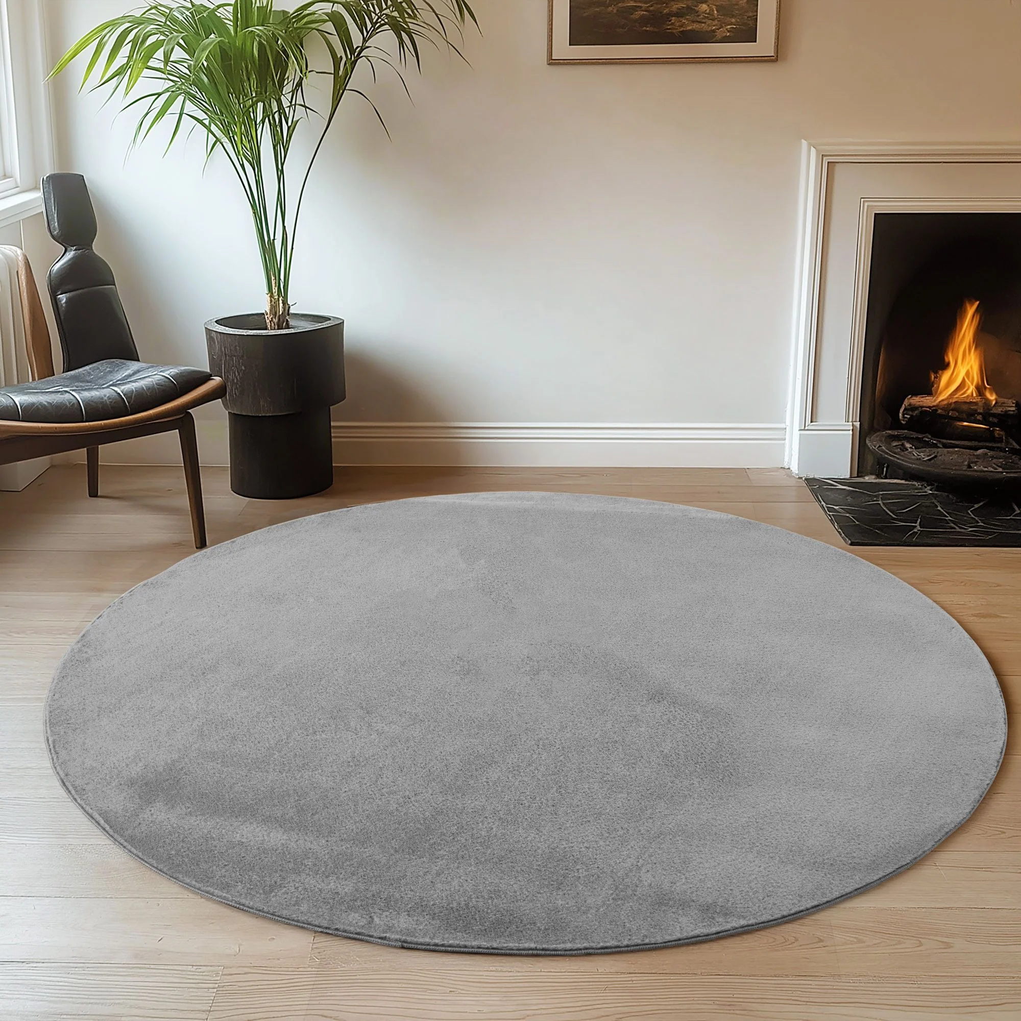 Läufer Teppich Grau 6x1 cm – Waschbarer Kurzflorteppicheteppiche, rutschfest & weich, modernes einfarbiges Design für Schlafzimmer, Küche & Flur - Image 7