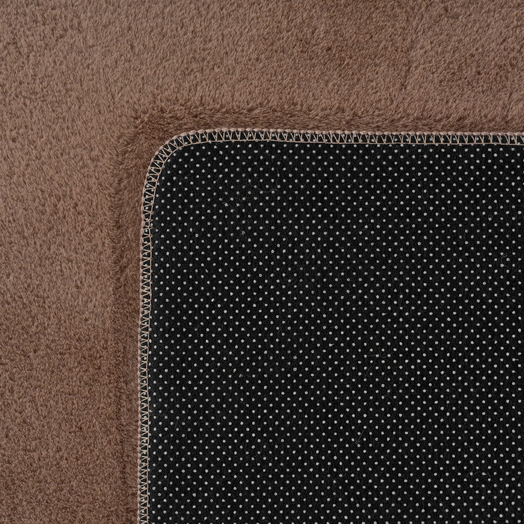 Läufer Teppich Braun 6x1 cm – Waschbarer Kurzflorteppicheteppiche, rutschfest & weich, modernes einfarbiges Design für Schlafzimmer, Küche & Flur - Image 4