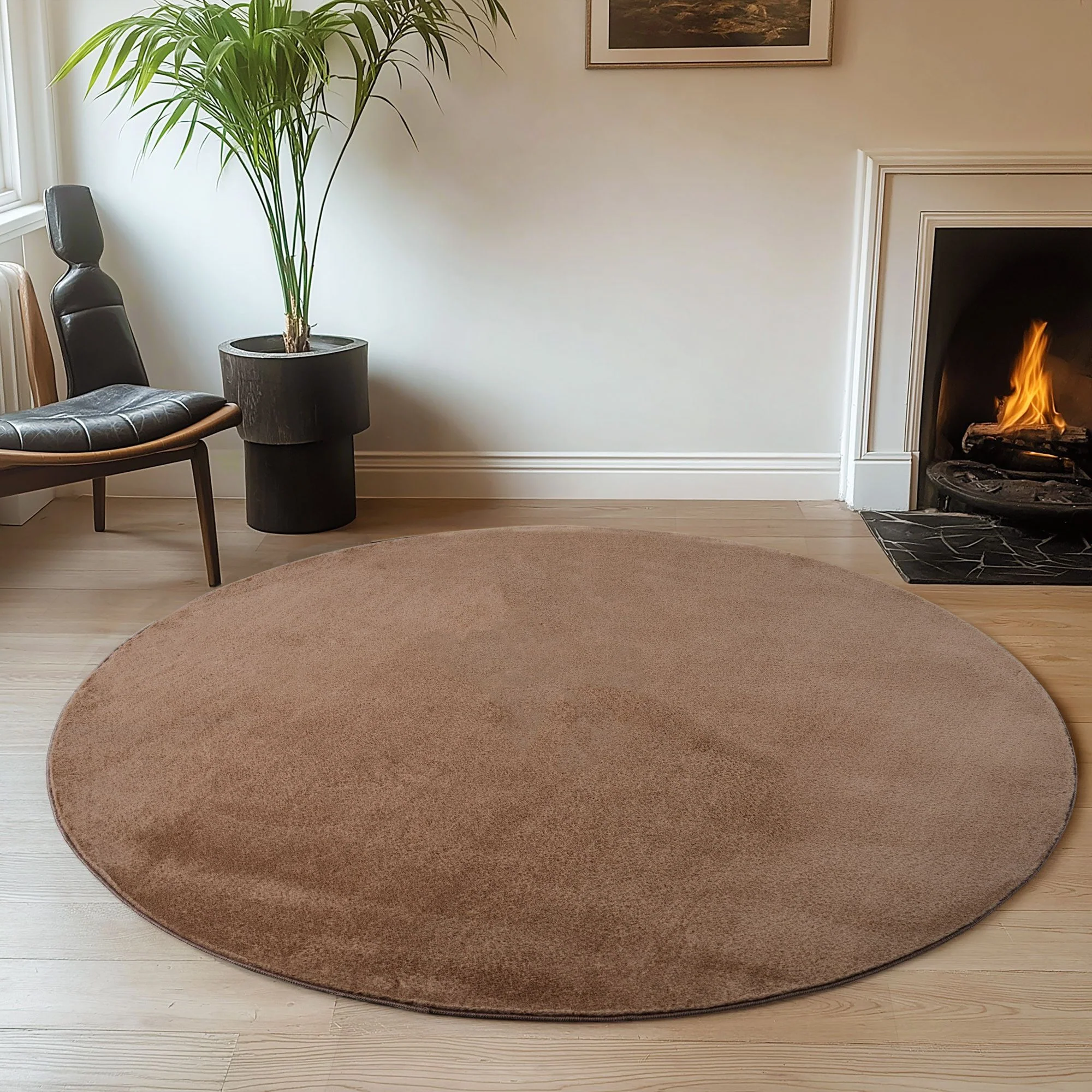 Läufer Teppich Braun 6x1 cm – Waschbarer Kurzflorteppicheteppiche, rutschfest & weich, modernes einfarbiges Design für Schlafzimmer, Küche & Flur - Image 7