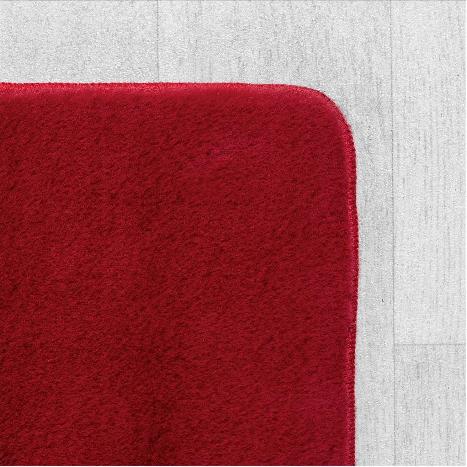 Läufer Teppich Rot 6x1 cm – Waschbarer Kurzflorteppicheteppiche, rutschfest & weich, modernes einfarbiges Design für Schlafzimmer, Küche & Flur - Image 3