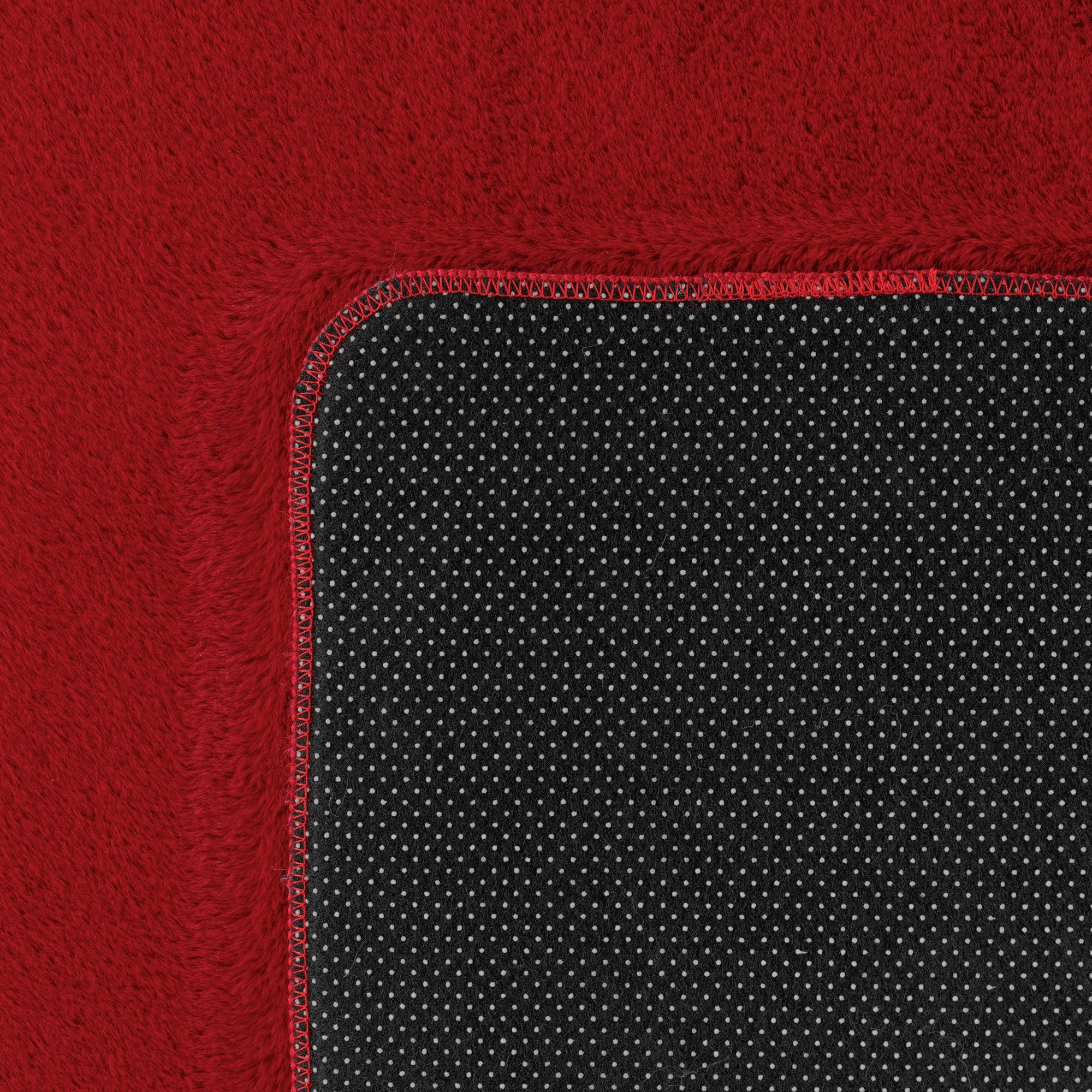 Läufer Teppich Rot 6x1 cm – Waschbarer Kurzflorteppicheteppiche, rutschfest & weich, modernes einfarbiges Design für Schlafzimmer, Küche & Flur - Image 4