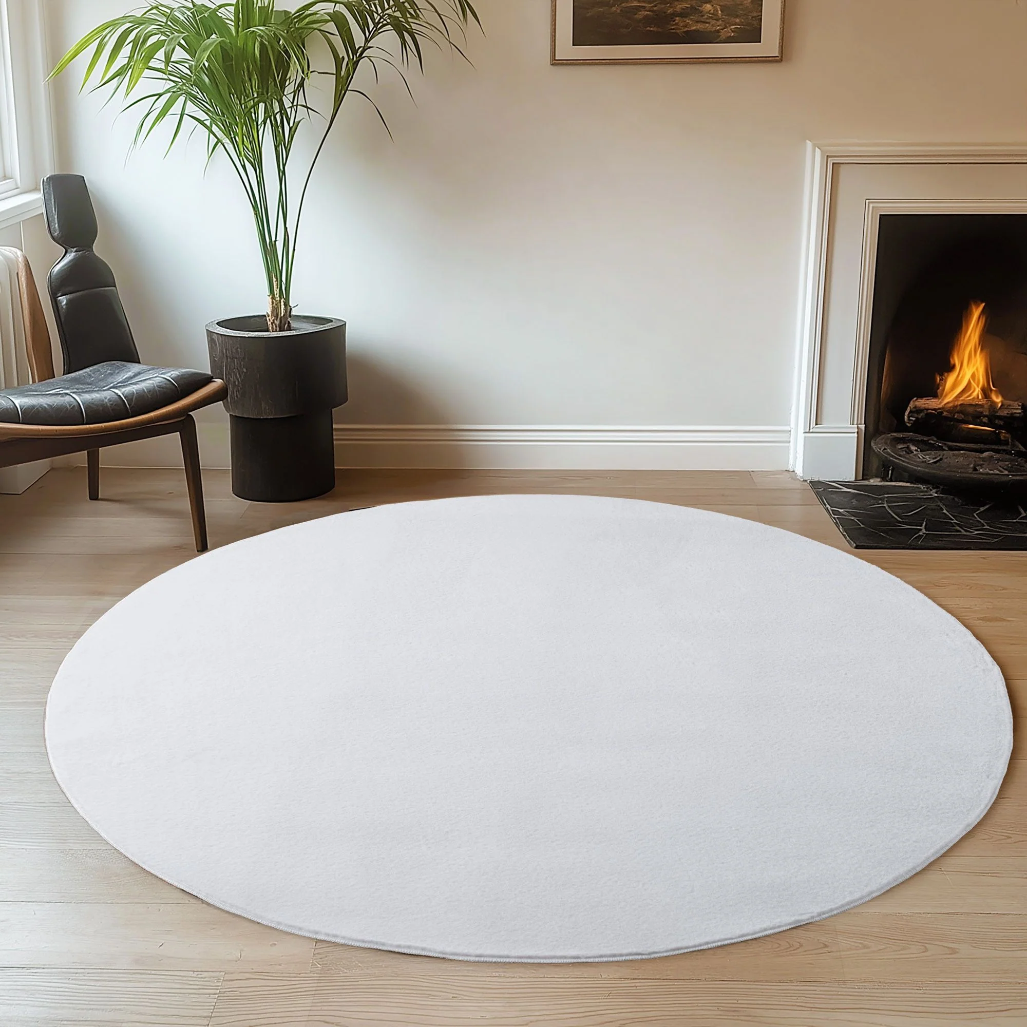 Läufer Teppich Weiss 6x1 cm – Waschbarer Kurzflorteppicheteppiche, rutschfest & weich, modernes einfarbiges Design für Schlafzimmer, Küche & Flur - Image 7