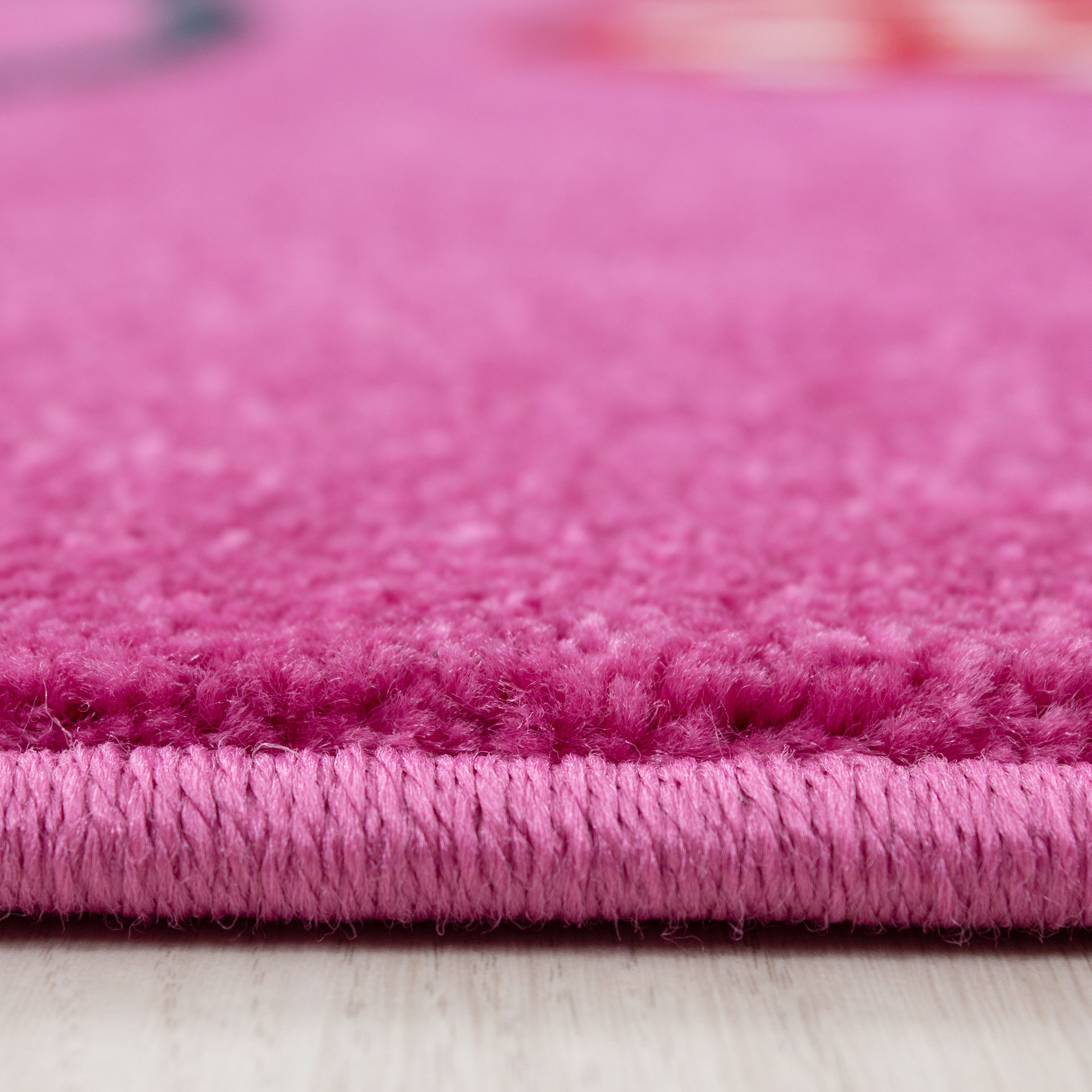 Kinderteppiche, Eulen-Design, Farbe Violett, Teppich für Kinderzimmer, Rücken aus Jute - Image 4