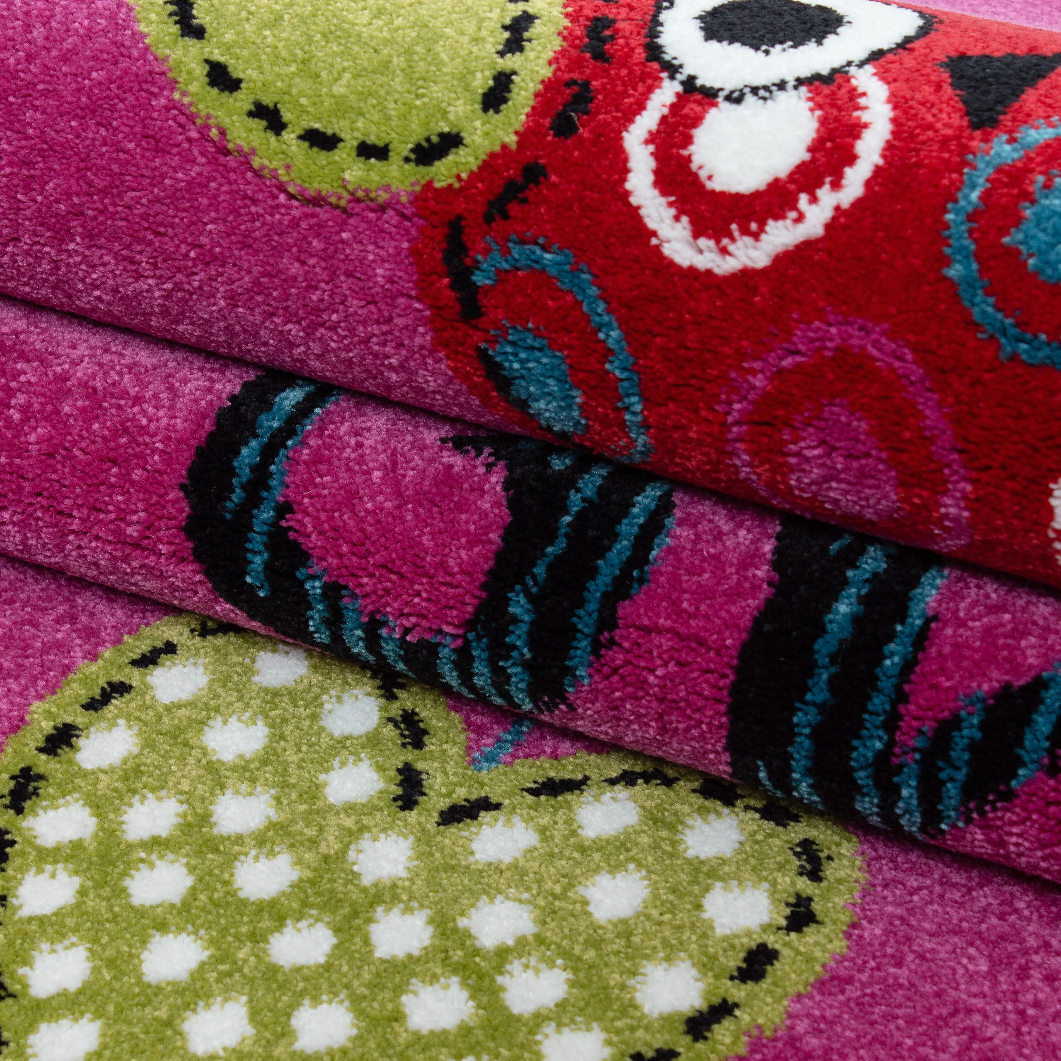Kinderteppiche, Eulen-Design, Farbe Violett, Teppich für Kinderzimmer, Rücken aus Jute - Image 6