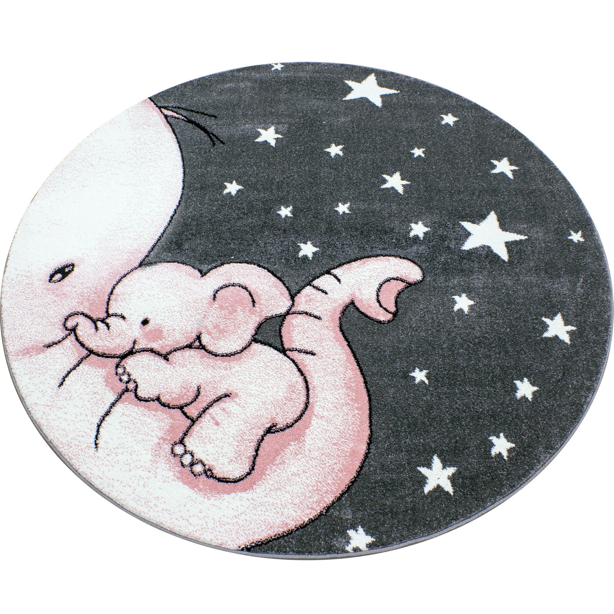 Kinderteppiche, Elefant-Design, Farbe Pink, Teppich für Kinderzimmer, Rücken aus Jute - Image 7