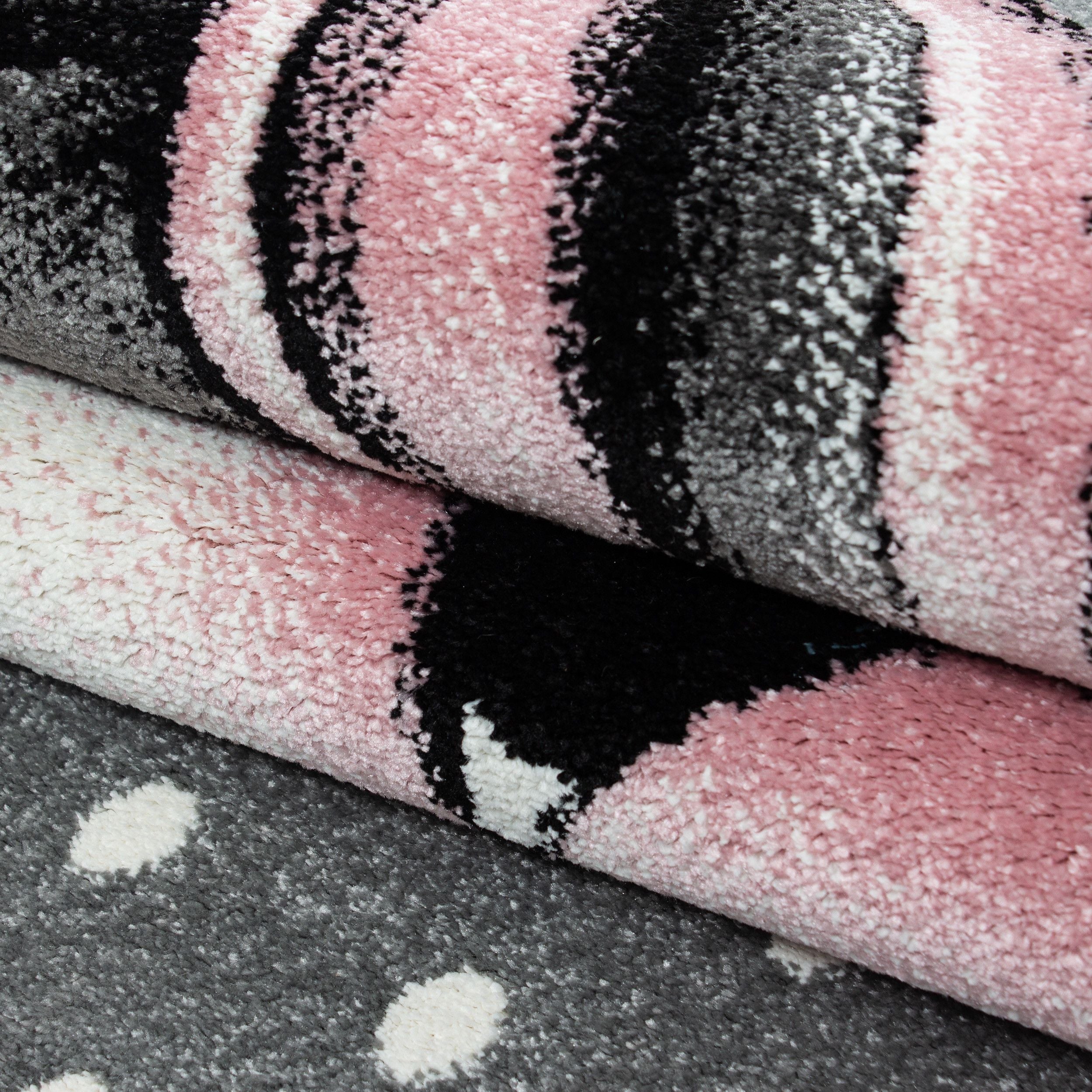 Kinderteppiche, Einhorn-Design, Farbe Pink, Teppich für Kinderzimmer, Rücken aus Jute - Image 6