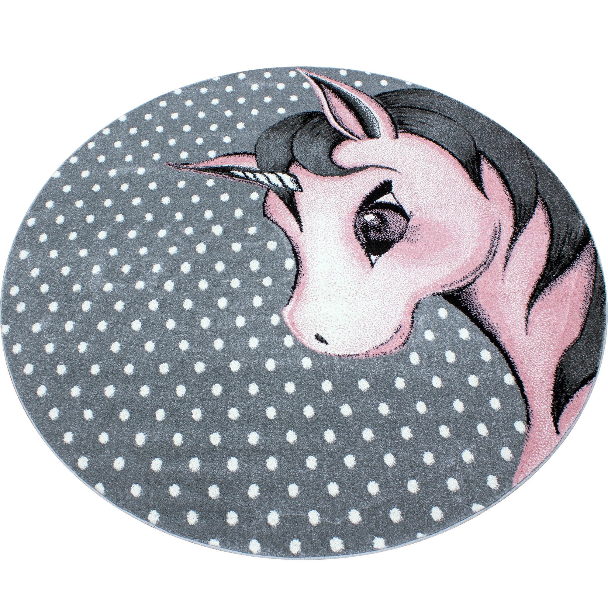 Kinderteppiche, Einhorn-Design, Farbe Pink, Teppich für Kinderzimmer, Rücken aus Jute - Image 7