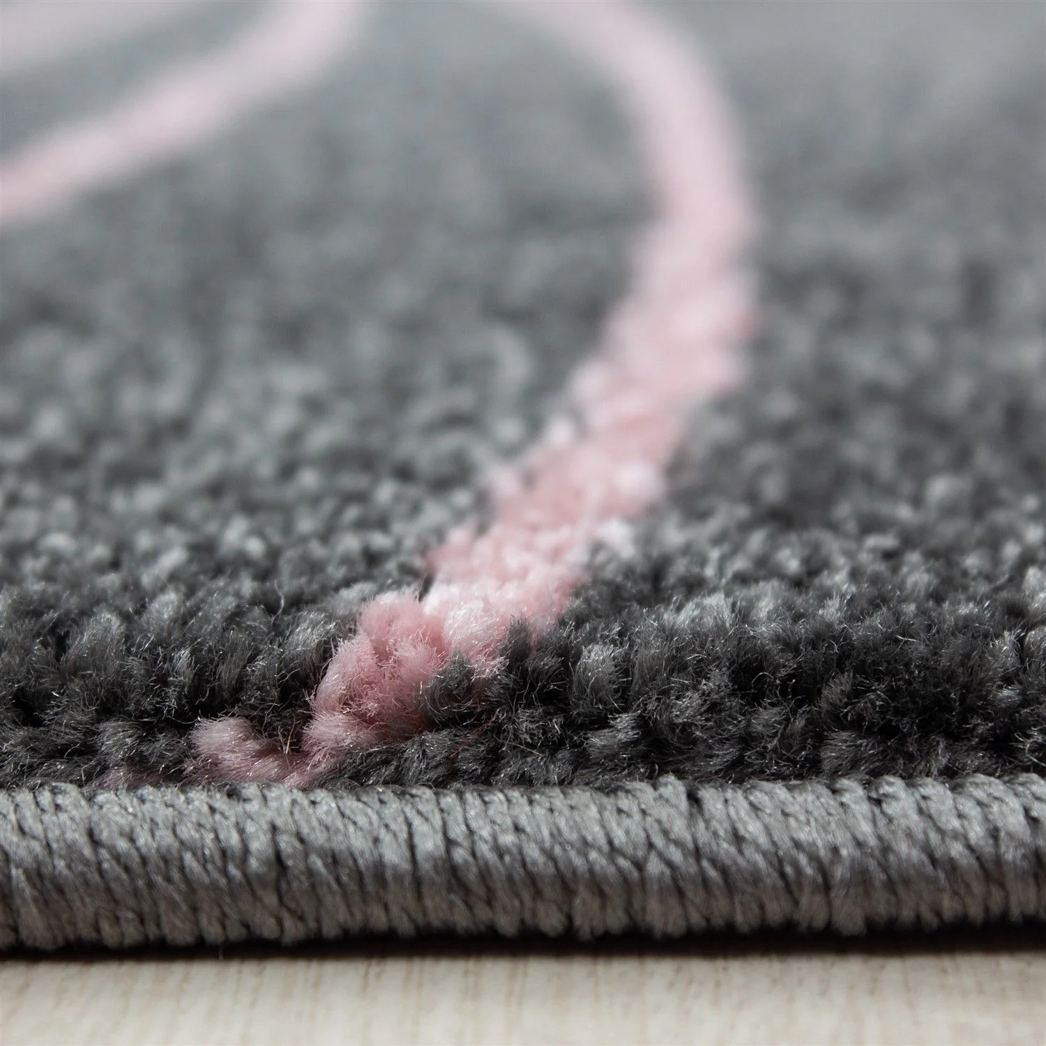 Kinderteppiche, Sterne-Design, Farbe Pink, Teppich für Kinderzimmer, Rücken aus Jute - Image 4