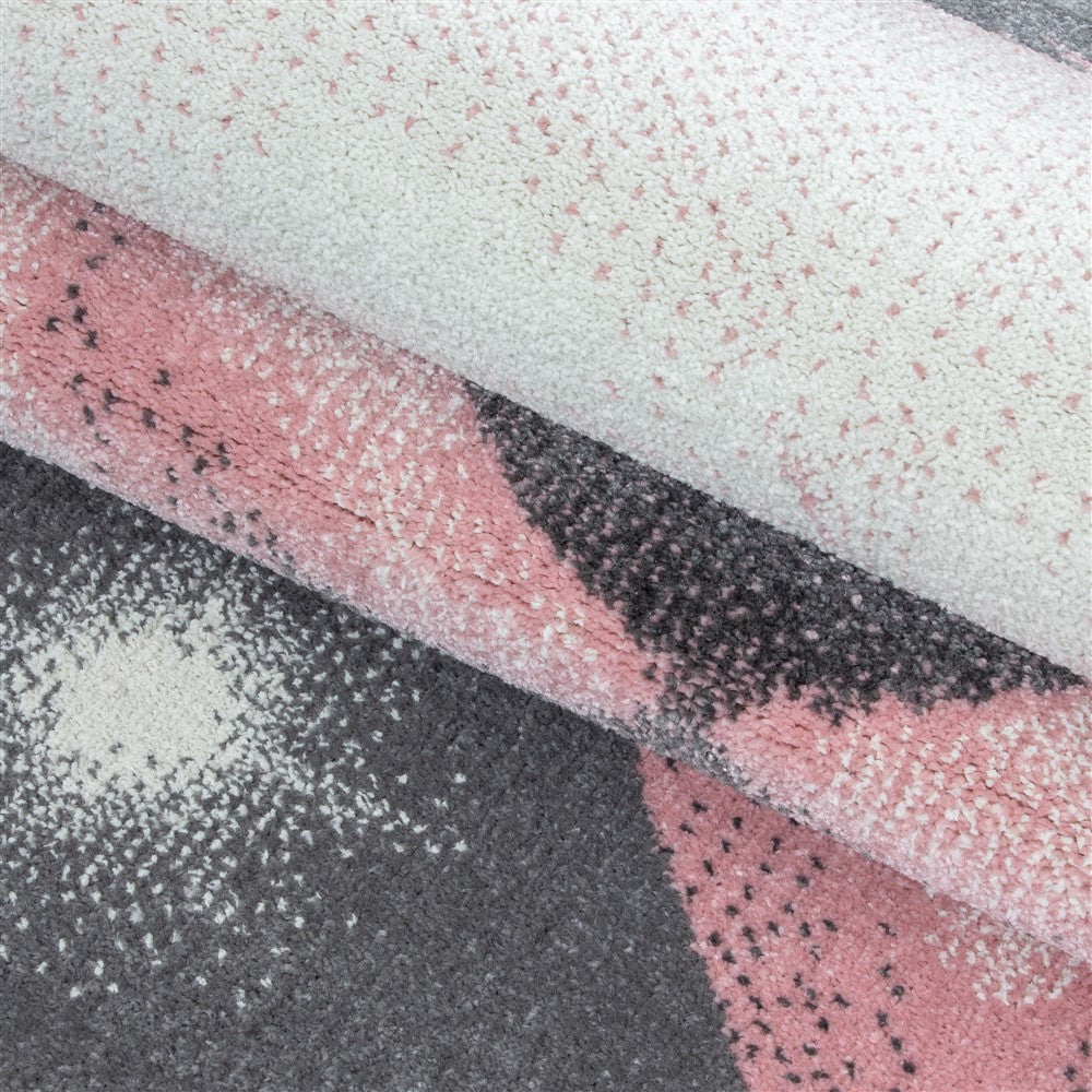 Kinderteppich Kinderzimmer süßes Bärenmotiv Pink Grau Weiß Farben - Image 7