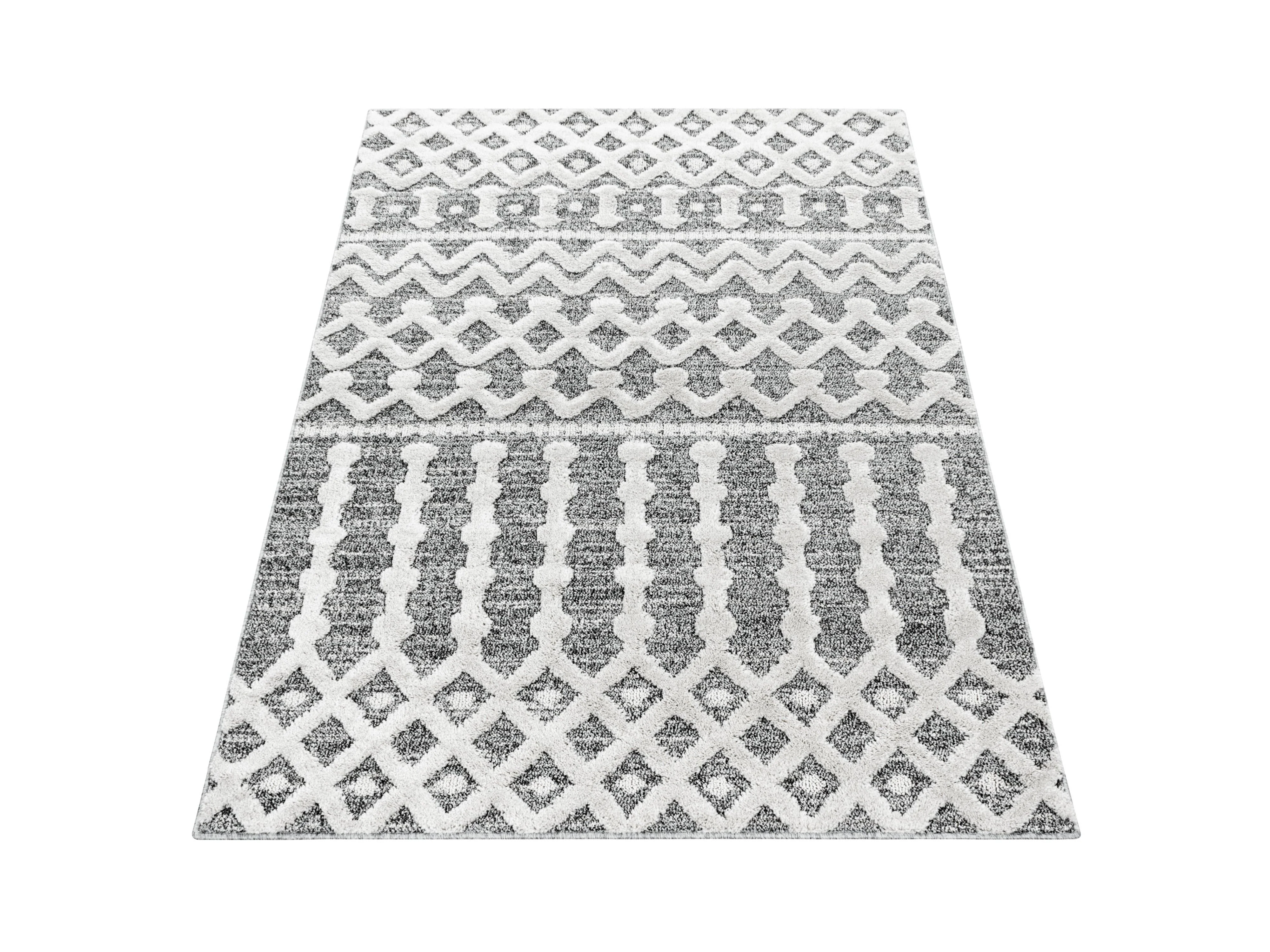 Kurzflor Design Teppich MIA Looped Flor Inka Linien Muster - Image 3