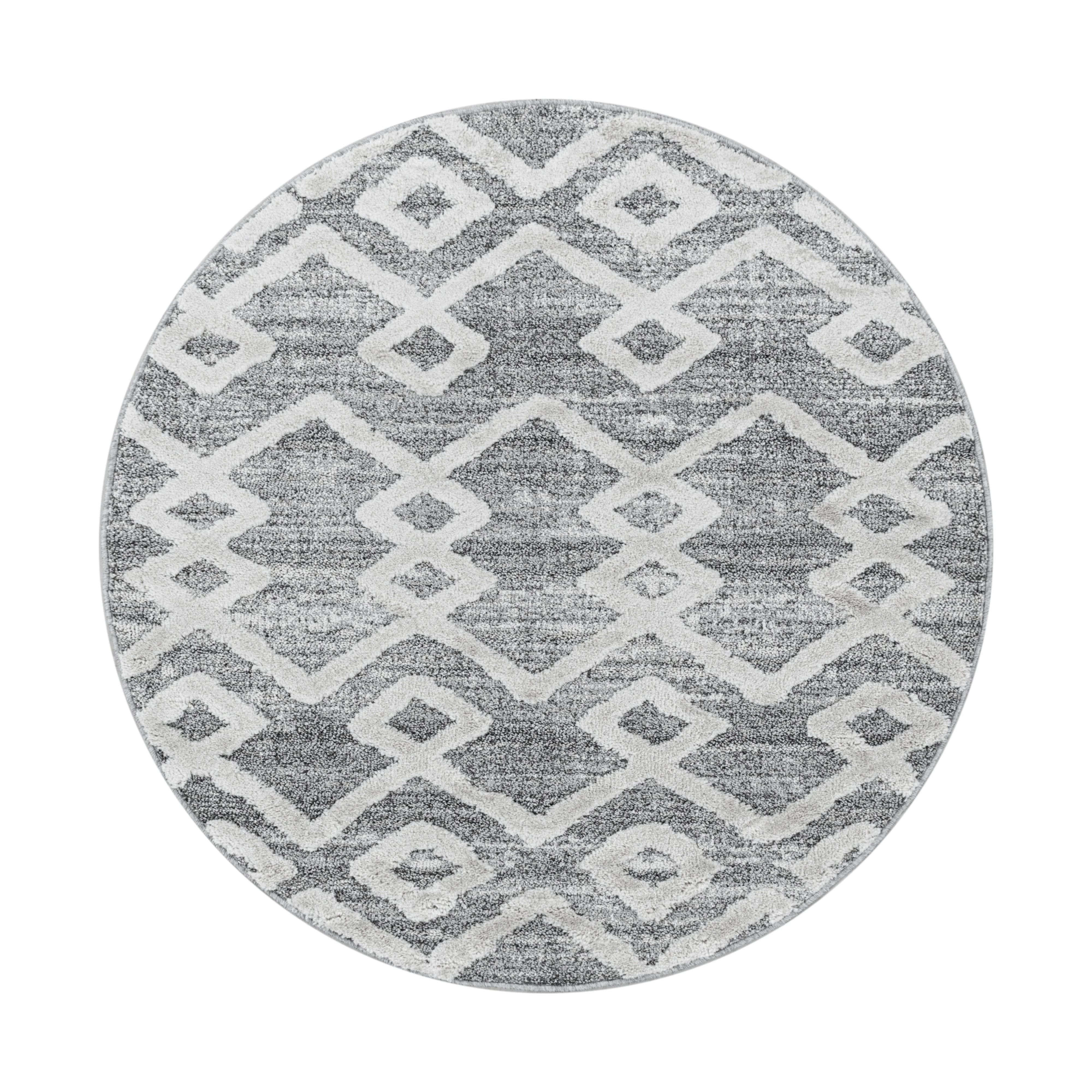 Kurzflor Design Teppich MIA Looped Flor Inka Rauten Muster Abstrakt - Image 4