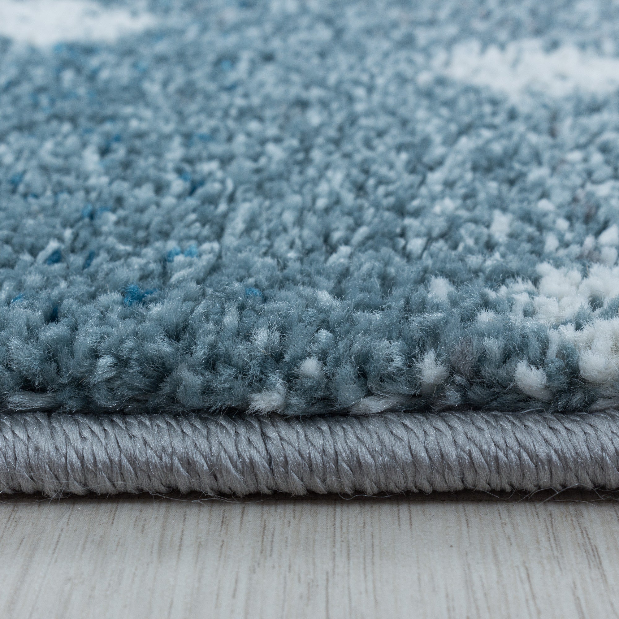 Kurzflor Kinderteppich Design Blau Pinguin Iglu Kinderzimmerteppich Weich - Image 4