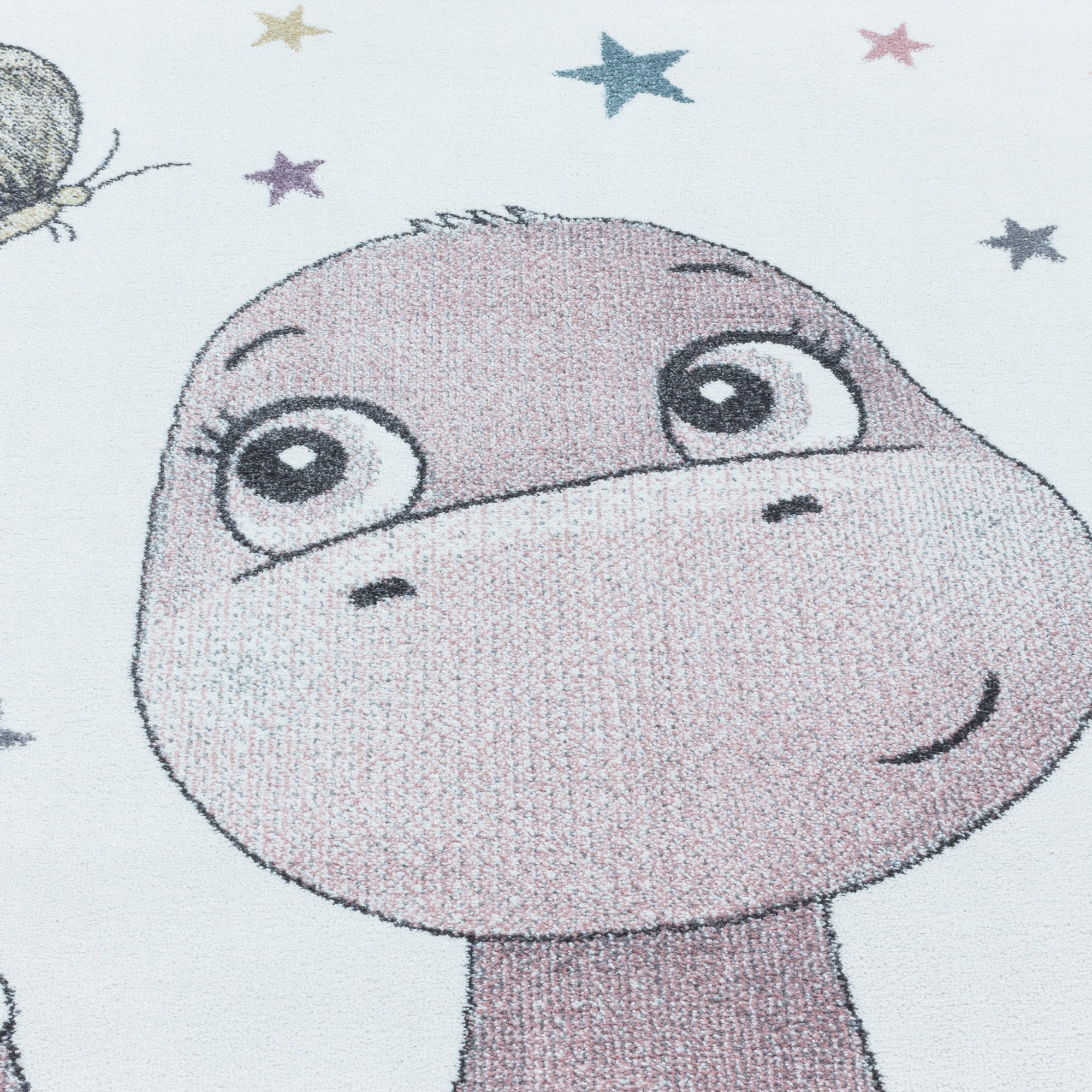 Kurzflor Kinderteppich Design Dino Baby Saurier Kinderzimmer Teppich Rosa - Image 8