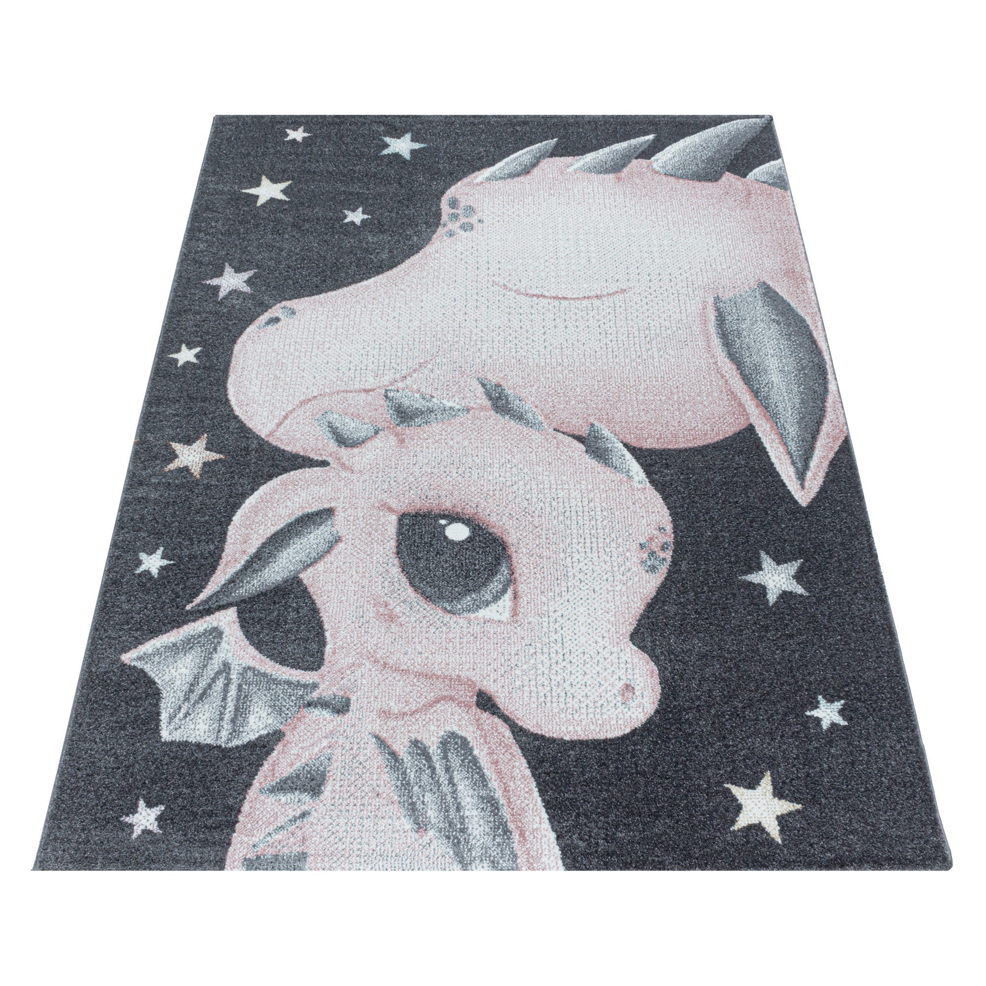 Pinker Kinderzimmer Teppich mit Drachenmotiv - Image 3
