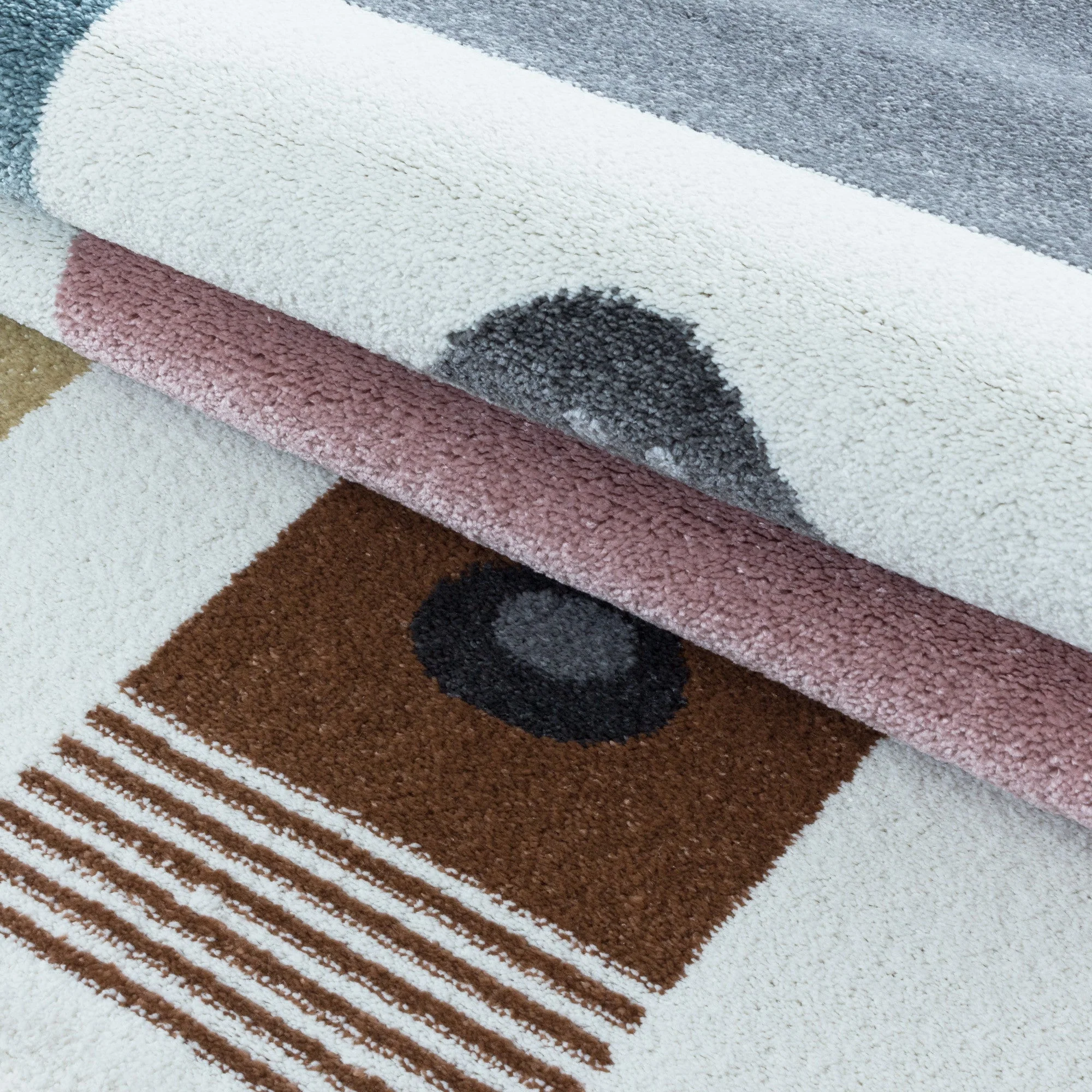 Kurzflor Kinderteppich Design Walross Hase Bär Kinderzimmer Teppich Mehrfarbig - Image 7