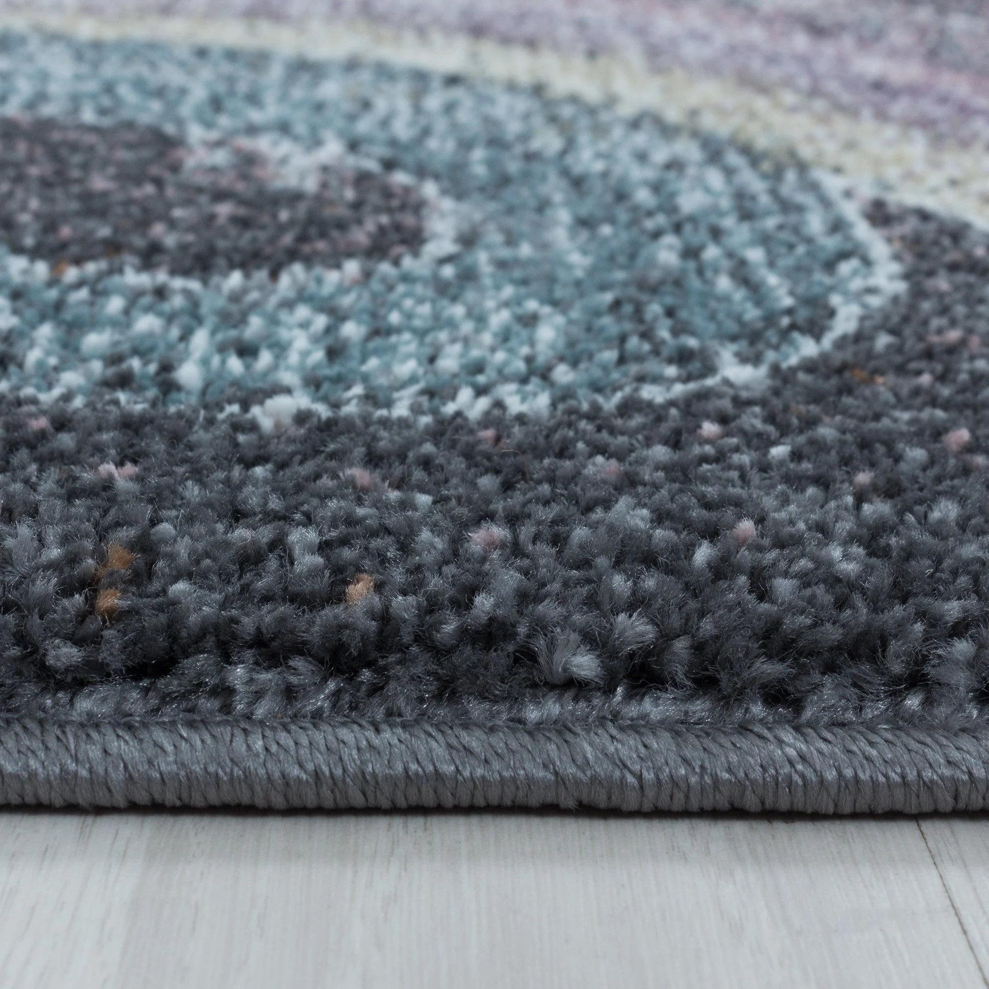 Kurzflor Kinderteppich Kinderzimmer Teppich Muster Einhorn Sterne Grau - Image 5