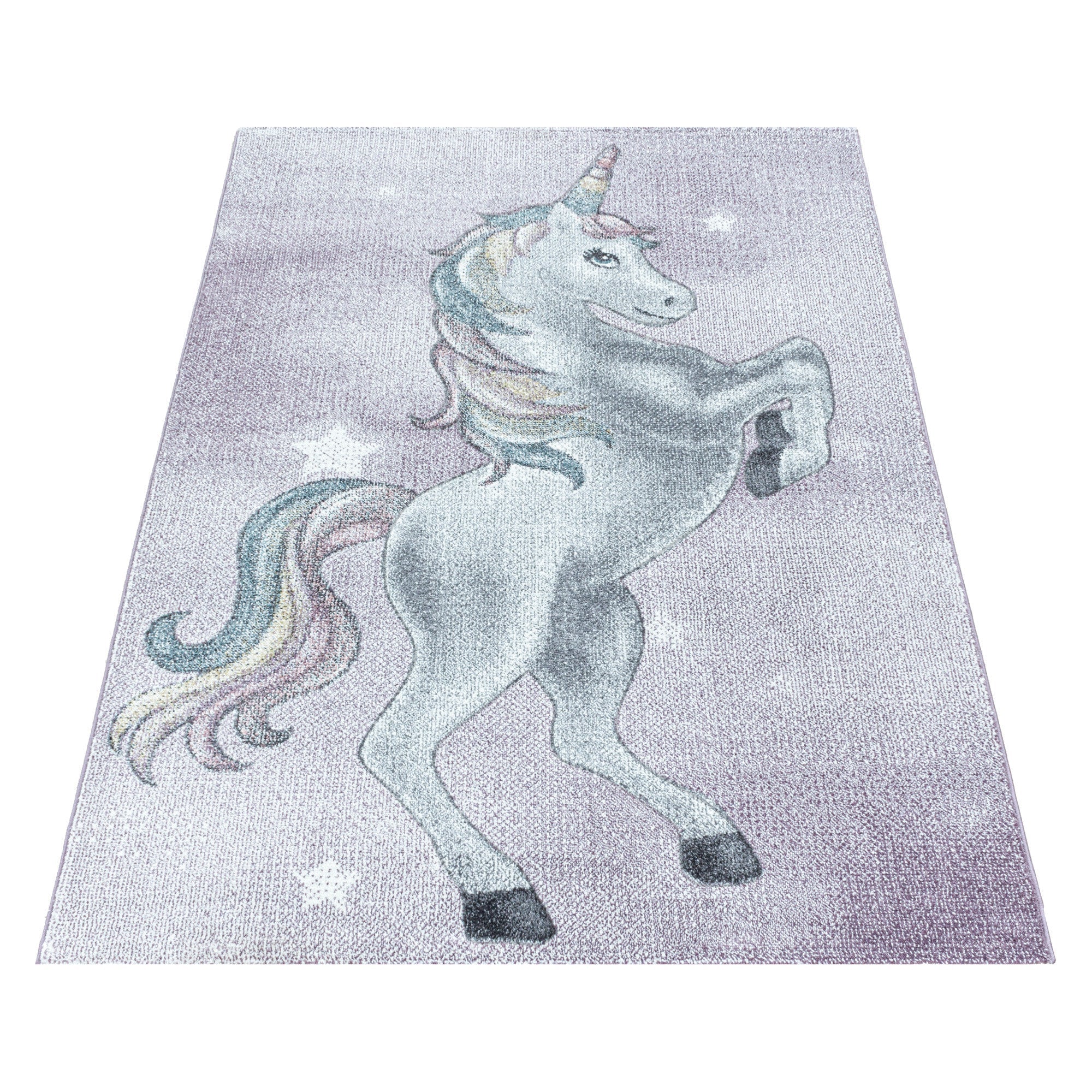 Violetter Kinderzimmer Teppich mit Einhornmotiv - Image 3