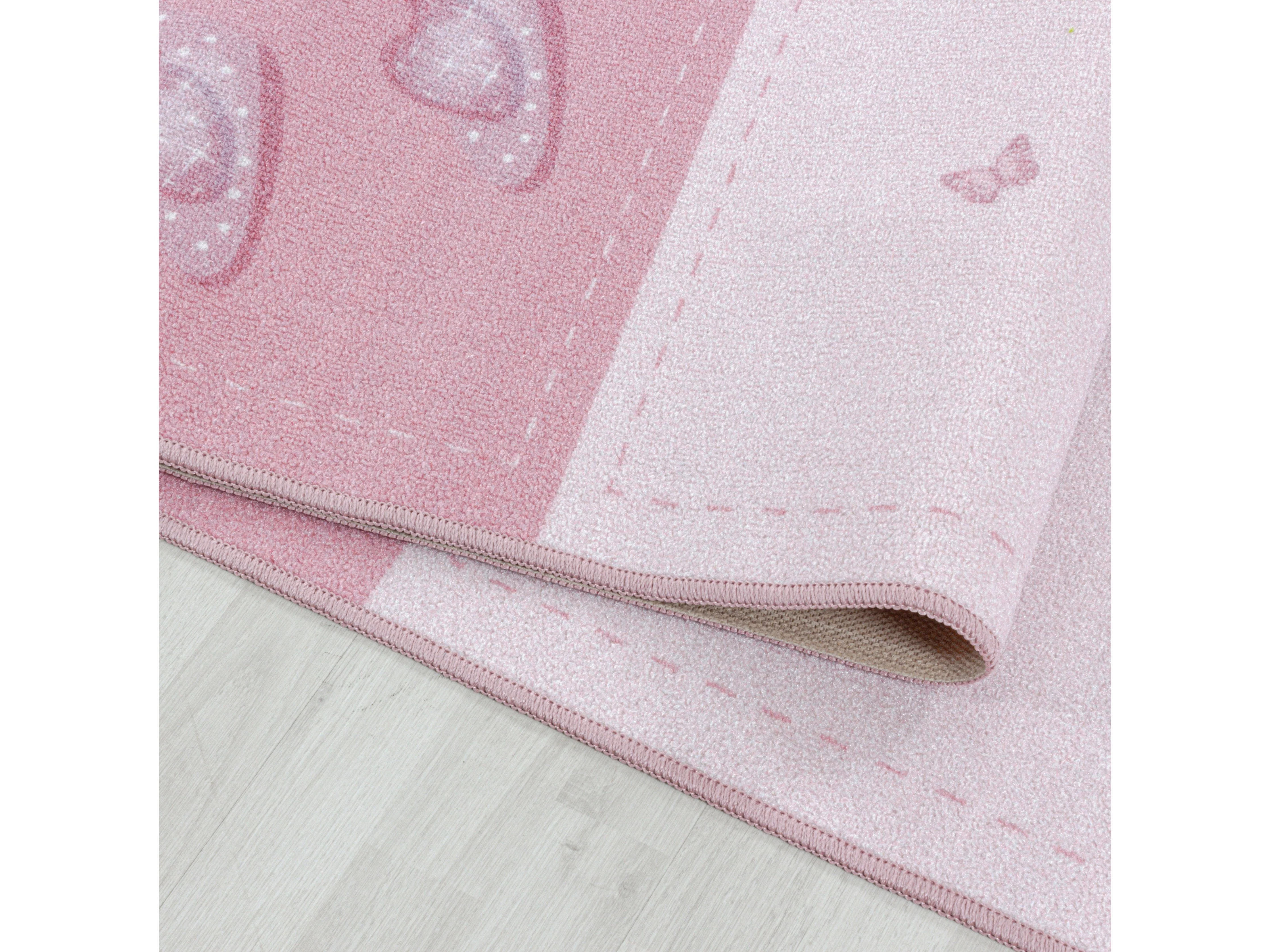 Kurzflor Kinderteppich Spielteppich Teppich Prinzessin Krone Zauberstab Pink - Image 6