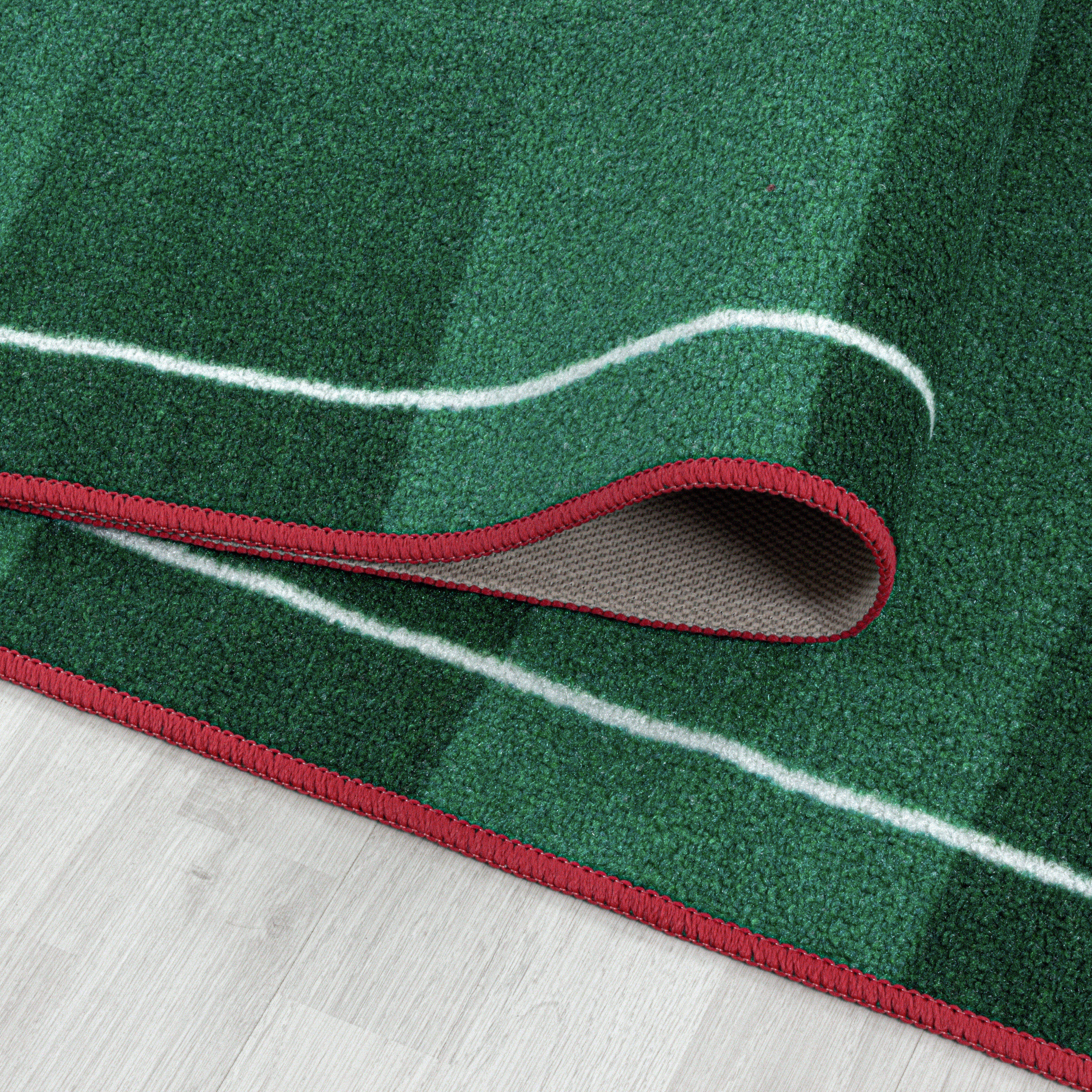 Kurzflor Teppich Kinderteppich Kinderzimmer Spielteppich Fussball Italien Weiss - Image 6