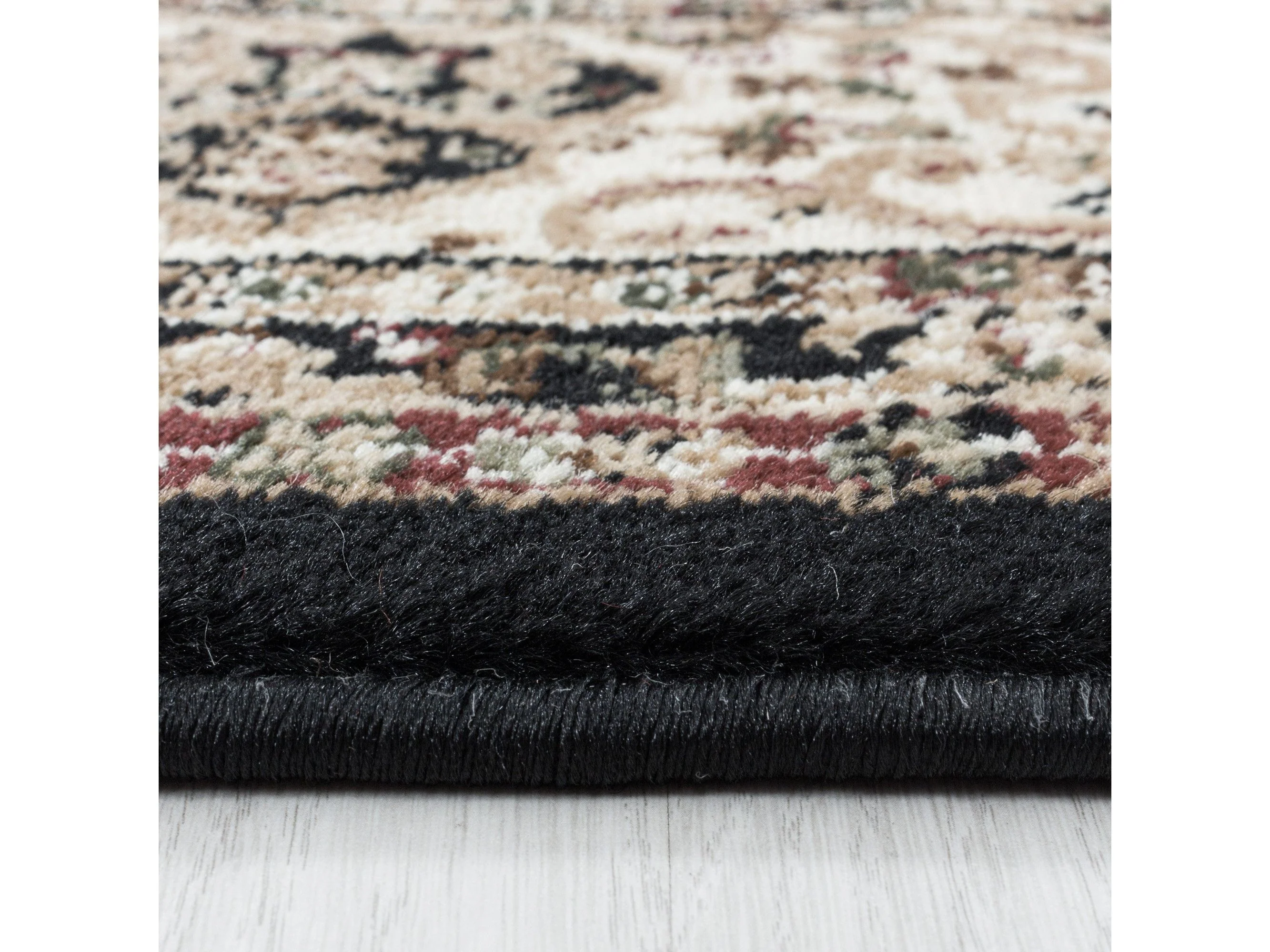 Kurzflor Teppich Klassik Design Orient Antike Nain Wohnzimmer Teppich Schwarz - Image 4