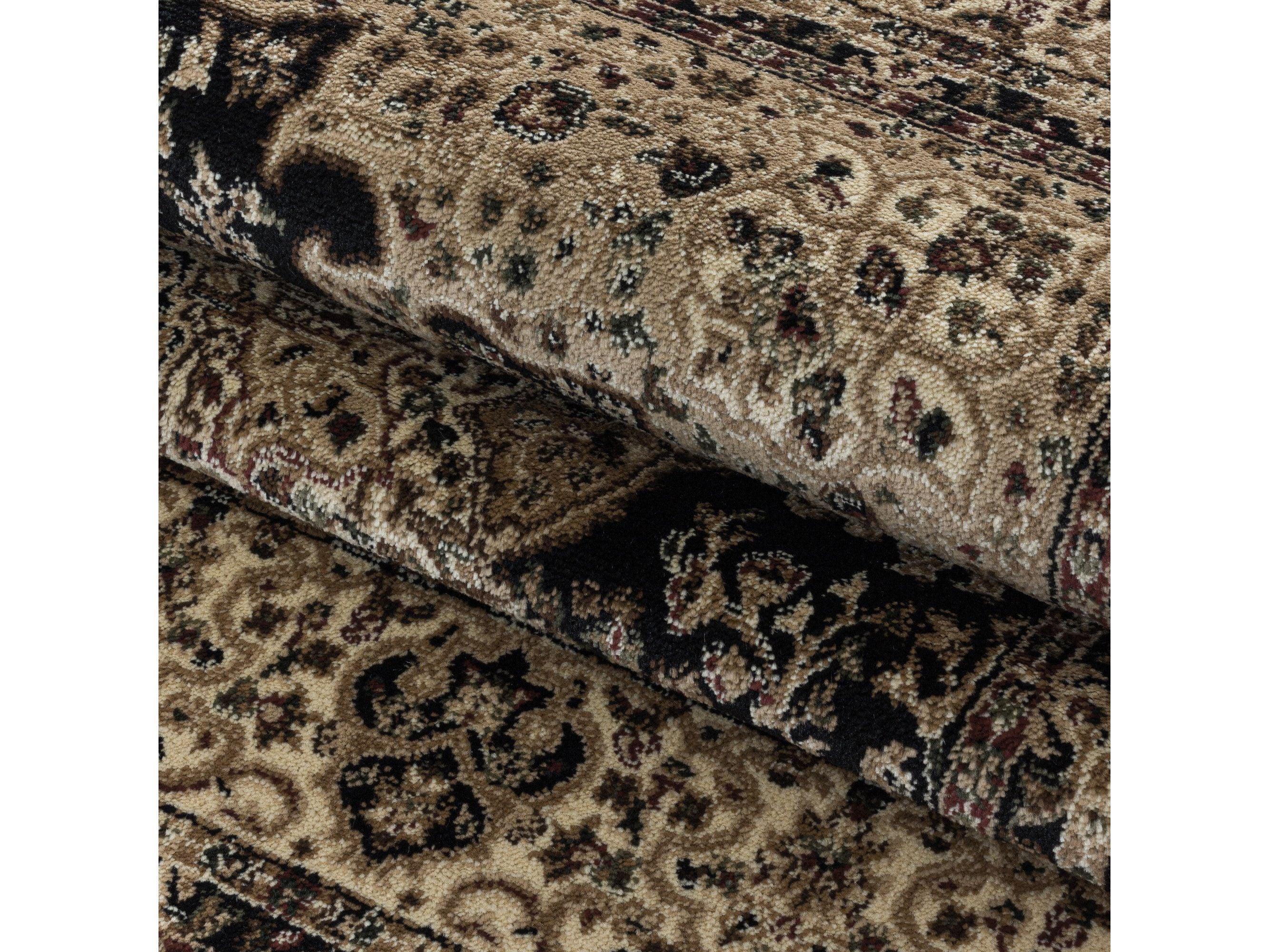 Kurzflor Teppich Klassik Design Orient Antike Nain Wohnzimmer Teppich Schwarz - Image 6