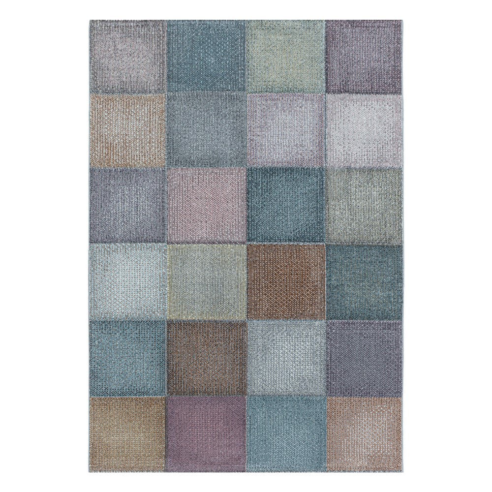 Kurzflor Teppich Modernes Quadrat Pixel Muster Teppich Weich Mehrfarbig - Image 2