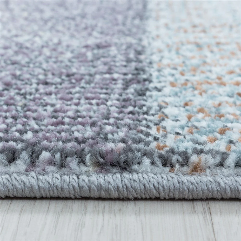 Kurzflor Teppich Modernes Quadrat Pixel Muster Teppich Weich Mehrfarbig - Image 5