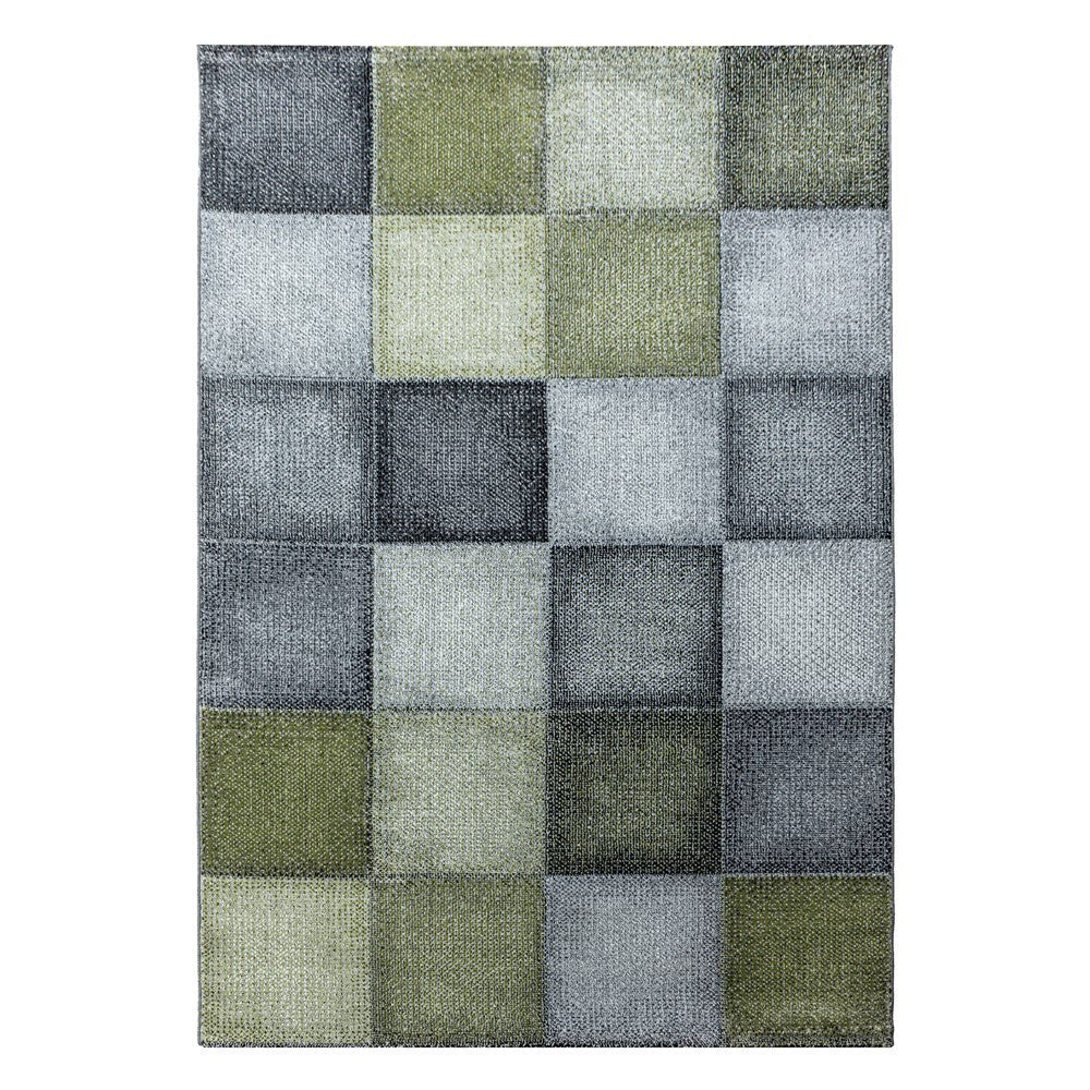 Kurzflor Teppich Modernes Quadrat Pixel Muster Weich Teppich Grün - Image 2