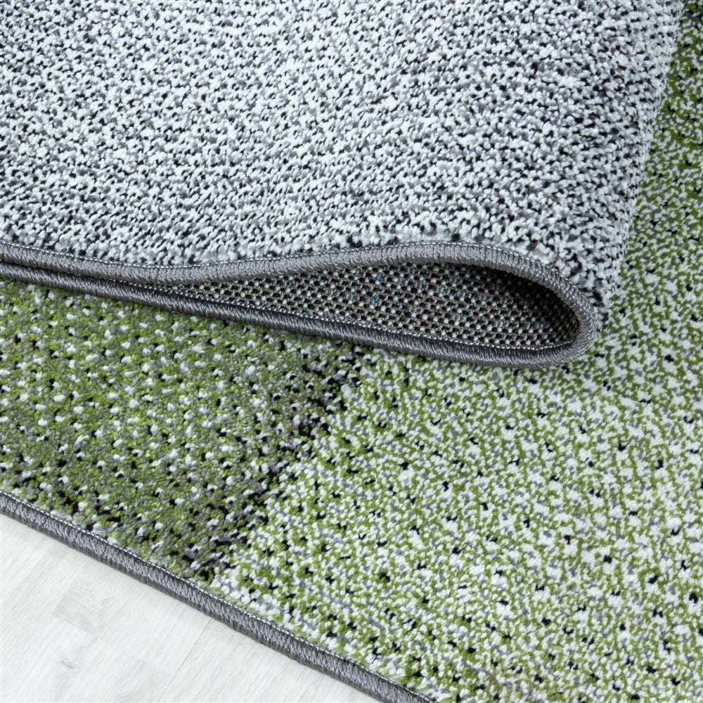 Kurzflor Teppich Modernes Quadrat Pixel Muster Weich Teppich Grün - Image 4