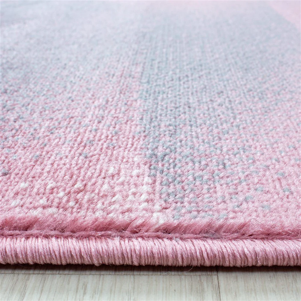 Kurzflor Teppich Wohnzimmerteppich Soft Flor Wellen Design Pink - Image 5