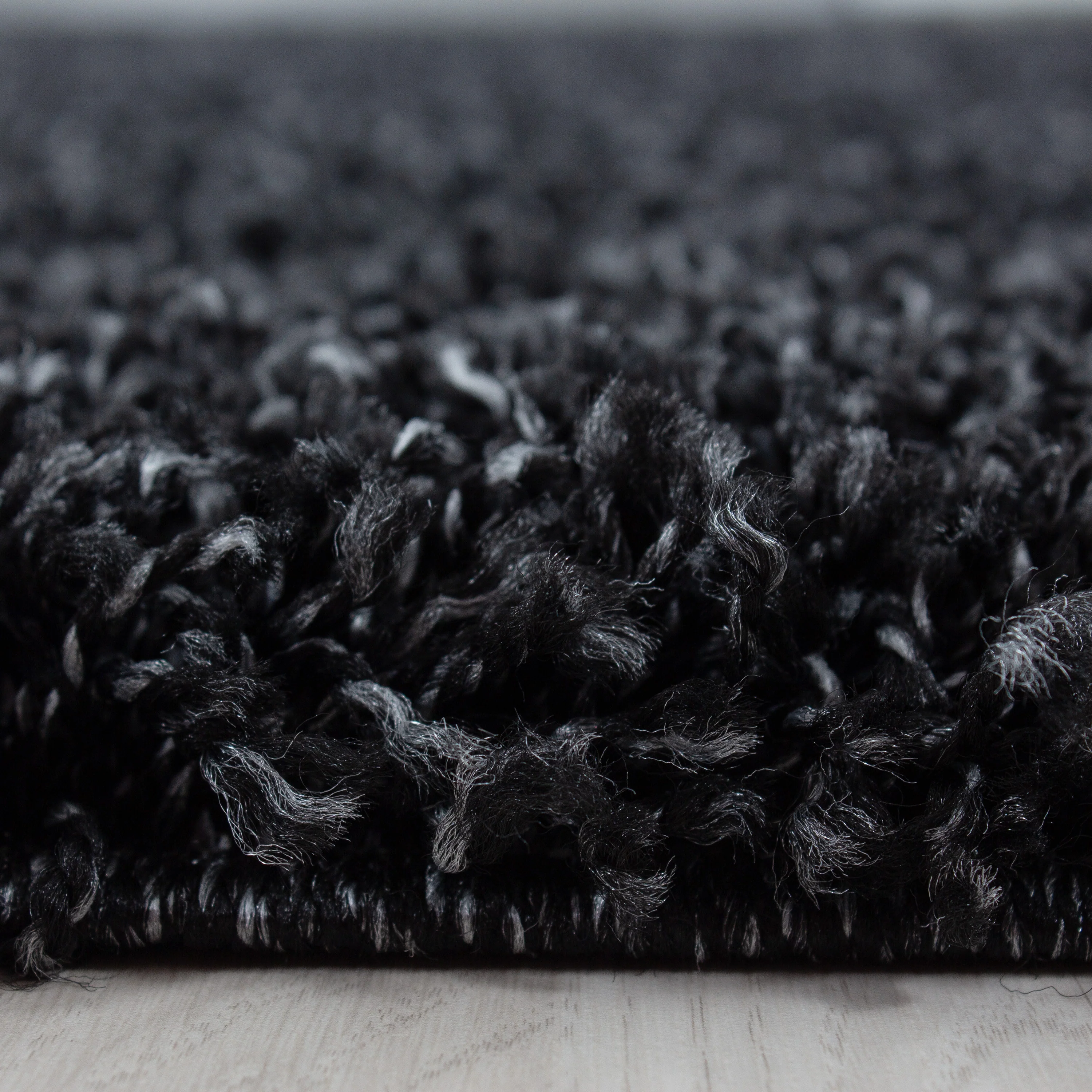 Unicolor Hochflor Teppich: Einfarbig Anthrazit - Image 4