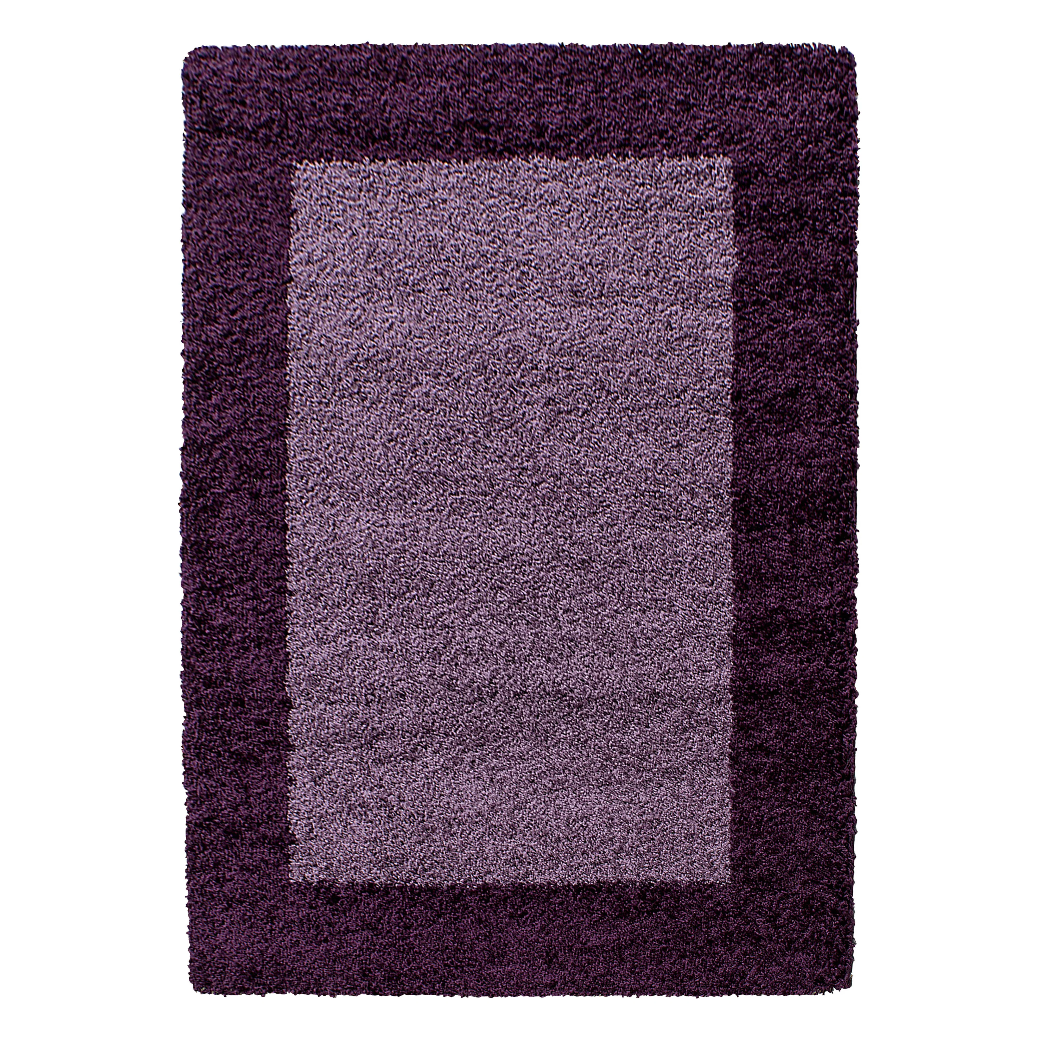 Hochflorteppiche, Bordüre Design, Farbe Violett, Teppich für Wohnzimmer, Rücken aus Jute - Image 2
