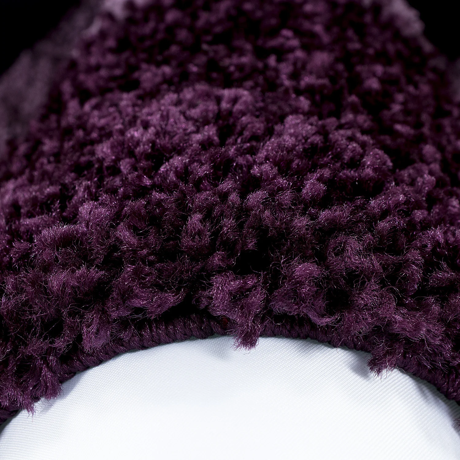 Hochflorteppiche, Bordüre Design, Farbe Violett, Teppich für Wohnzimmer, Rücken aus Jute - Image 4