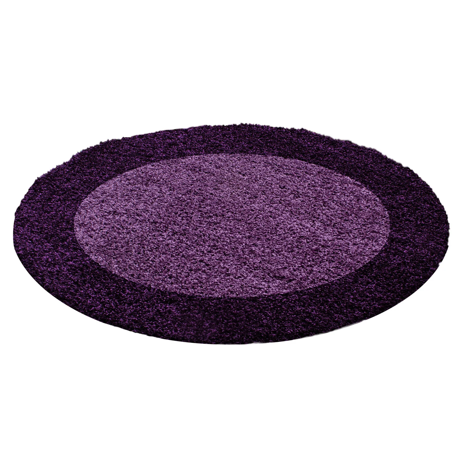 Hochflorteppiche, Bordüre Design, Farbe Violett, Teppich für Wohnzimmer, Rücken aus Jute - Image 7