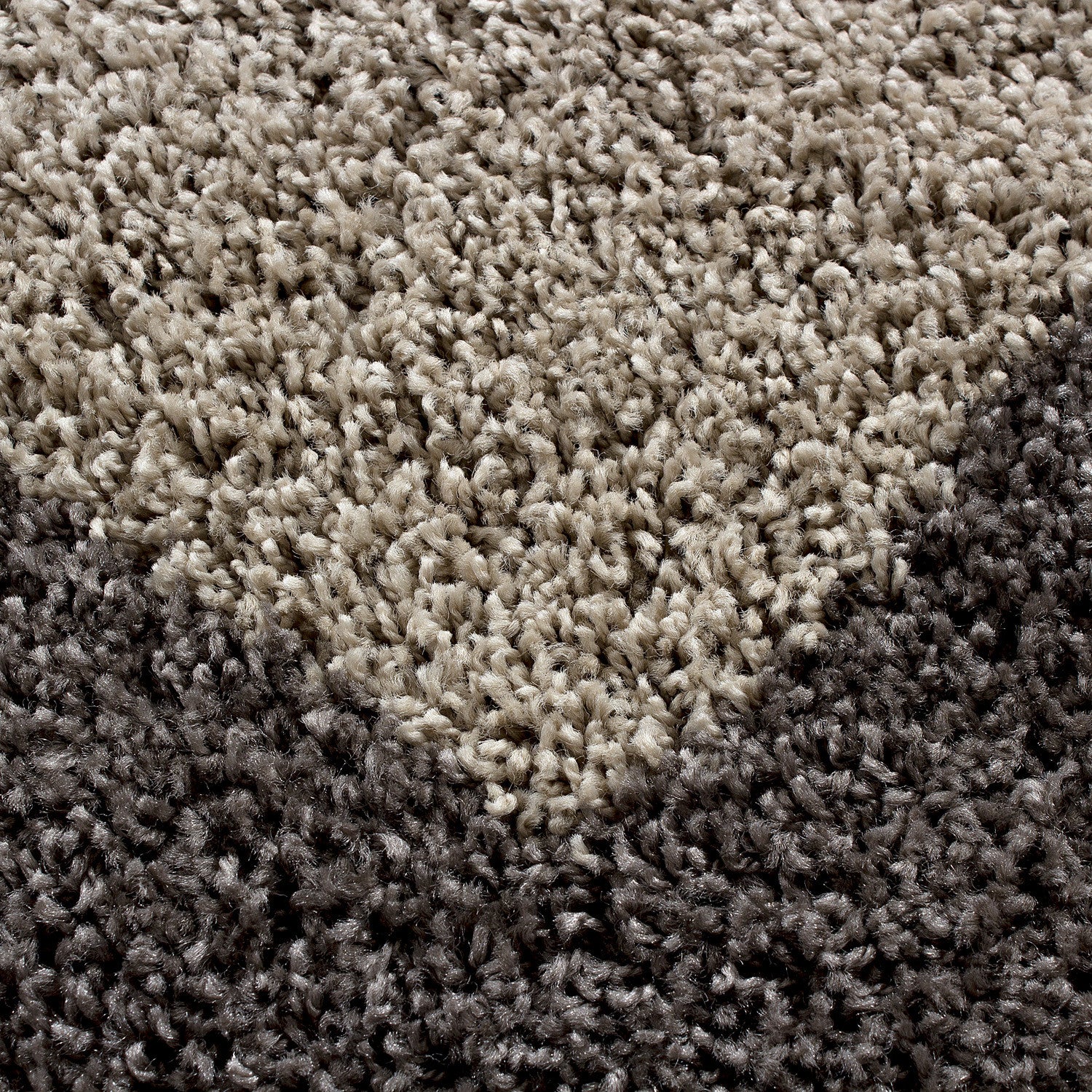 Hochflorteppiche, Bordüre Design, Farbe Taupe, Teppich für Wohnzimmer, Rücken aus Jute - Image 5