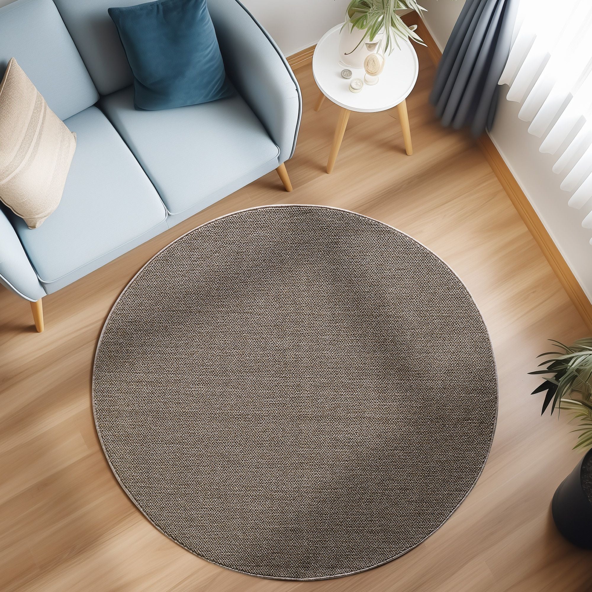 Indoor Teppich, Unicolor- Einfarbig, Farbe Braun, Teppich für Wohnzimmer, Rücken aus Polypropylen - Image 4