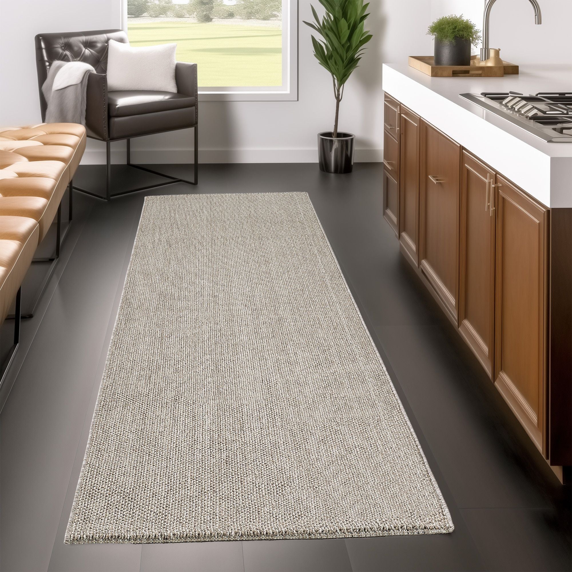 Indoor Teppich, Unicolor- Einfarbig, Farbe Braun, Teppich für Wohnzimmer, Rücken aus Polypropylen - Image 5