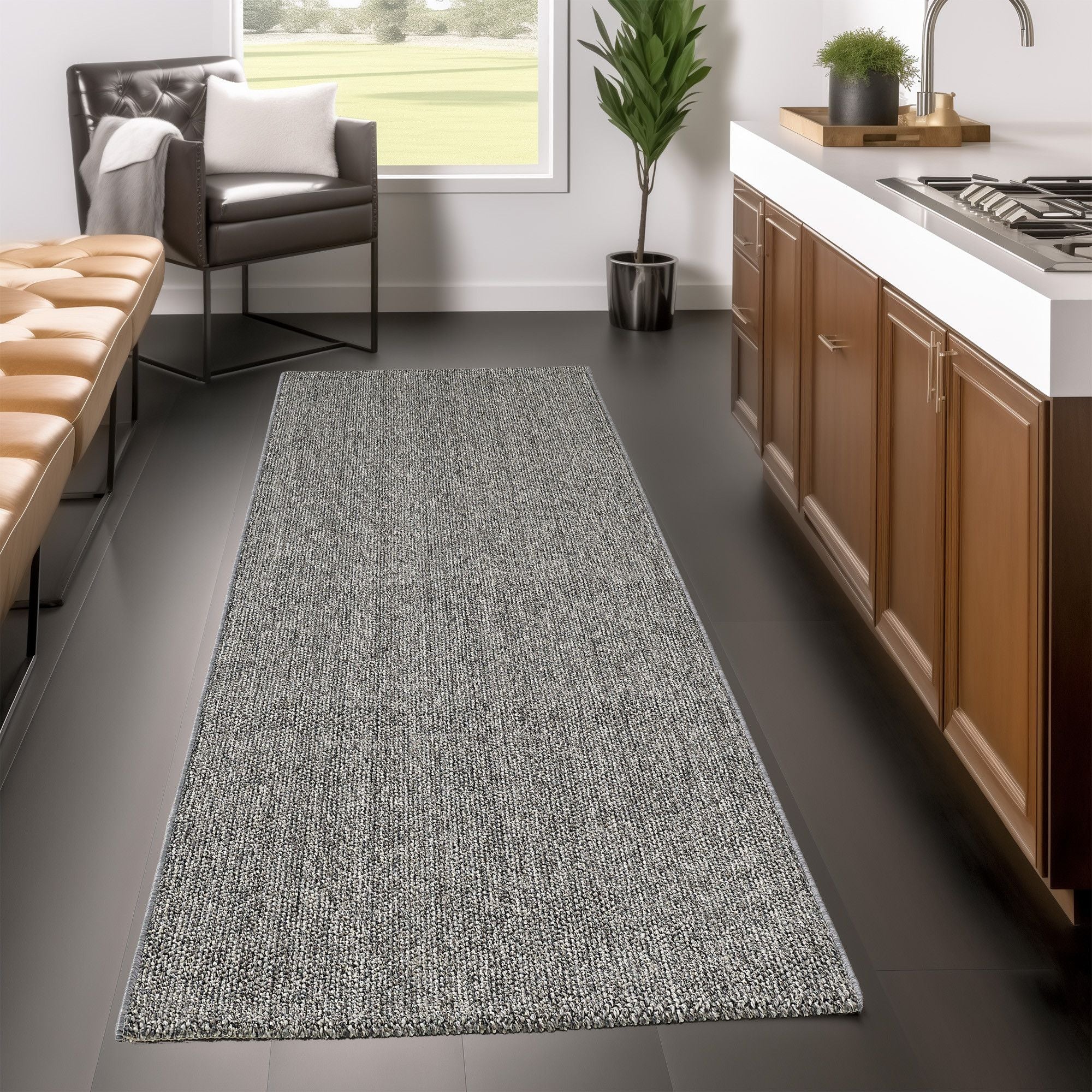 Indoor Teppich, Unicolor- Einfarbig, Farbe Grau, Teppich für Wohnzimmer, Rücken aus Polypropylen - Image 5