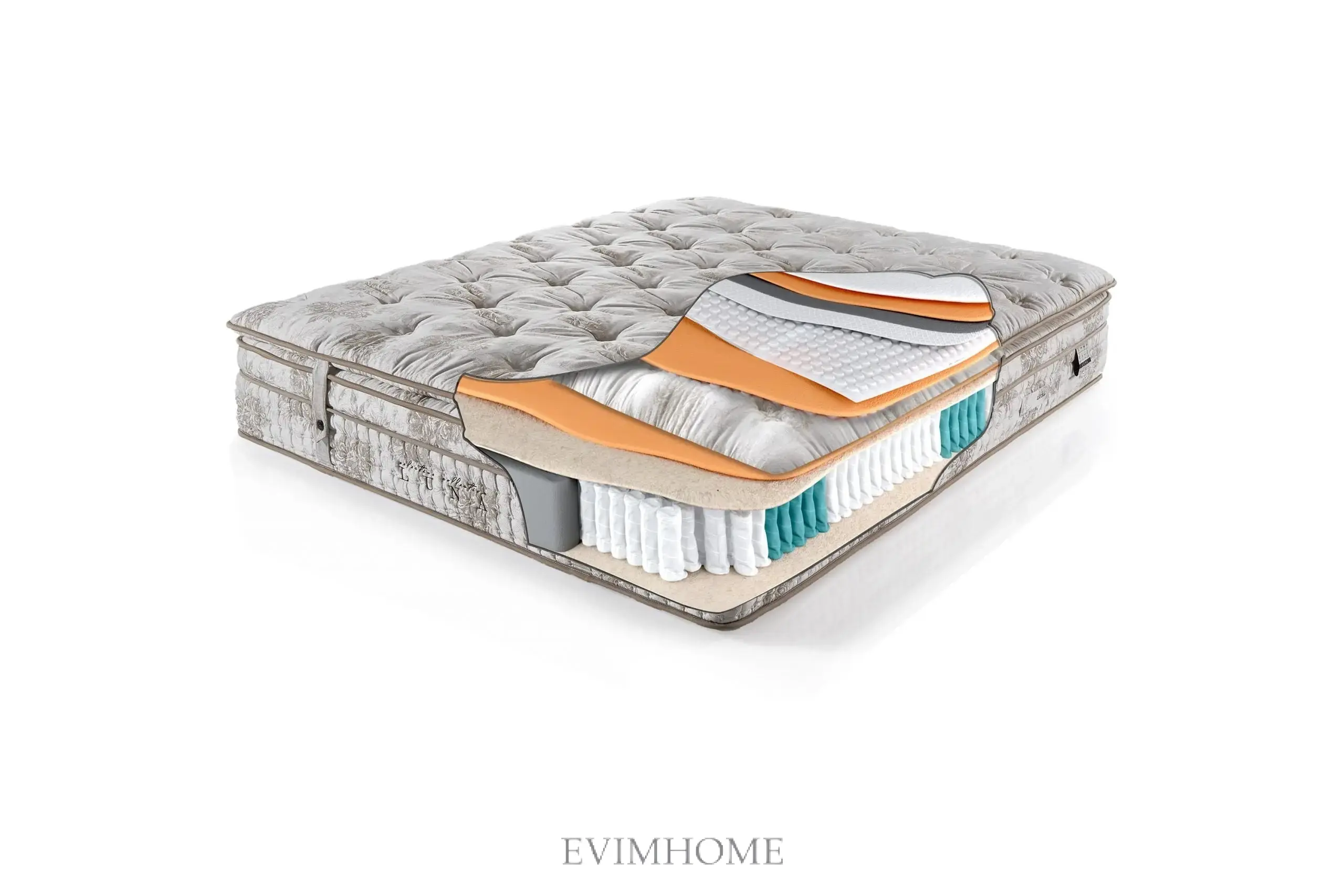 Luna Mokka Boxspringbett – Mikrofedern & Doppelkern-Technologie - Image 5