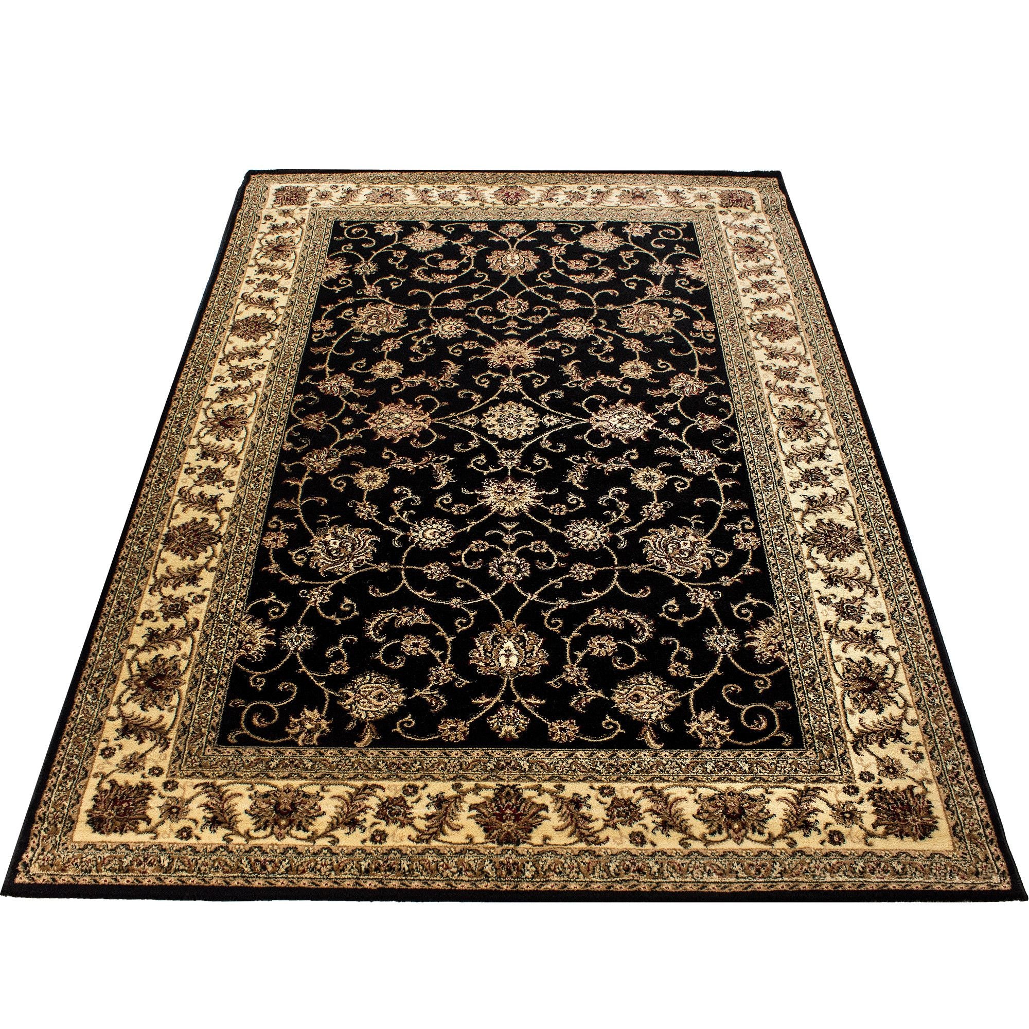 Klassische & Orientteppiche, Orientalisch Design, Farbe Schwarz, Teppich für Wohnzimmer, Rücken aus Jute - Image 3