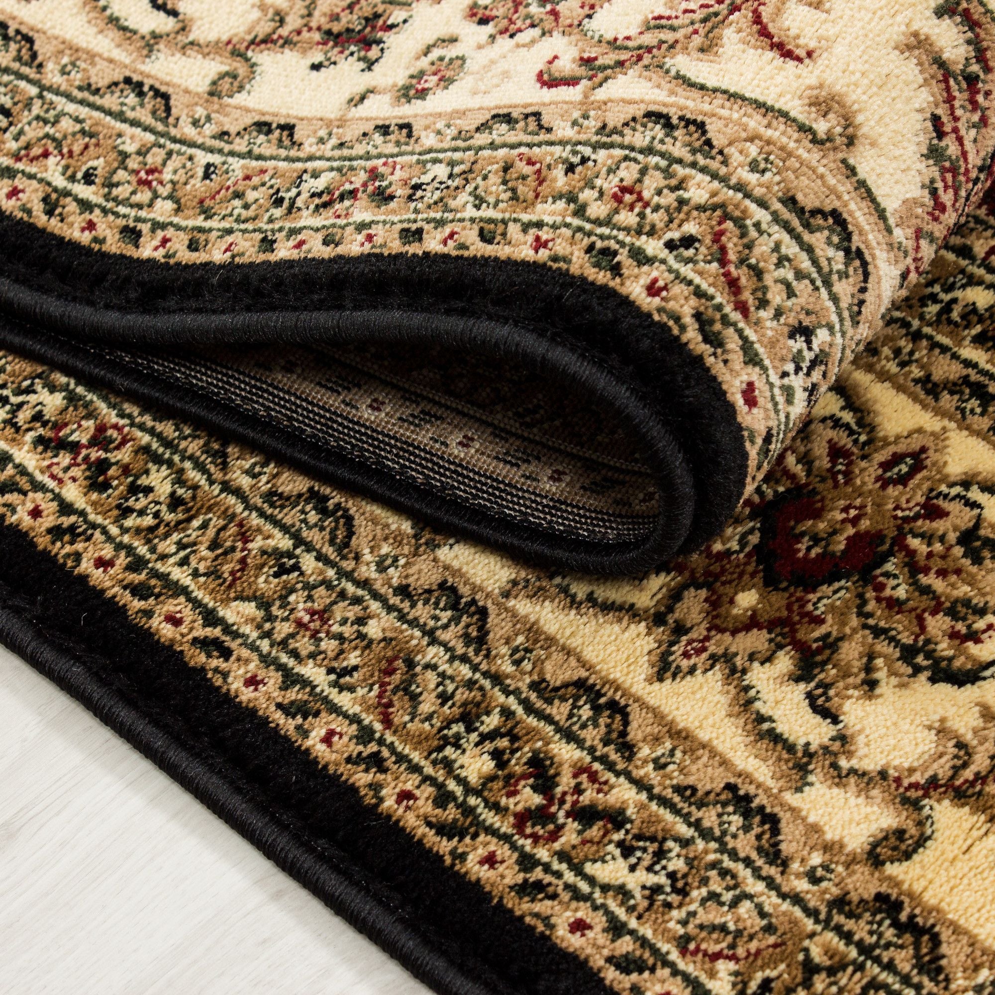 Klassische & Orientteppiche, Orientalisch Design, Farbe Schwarz, Teppich für Wohnzimmer, Rücken aus Jute - Image 5
