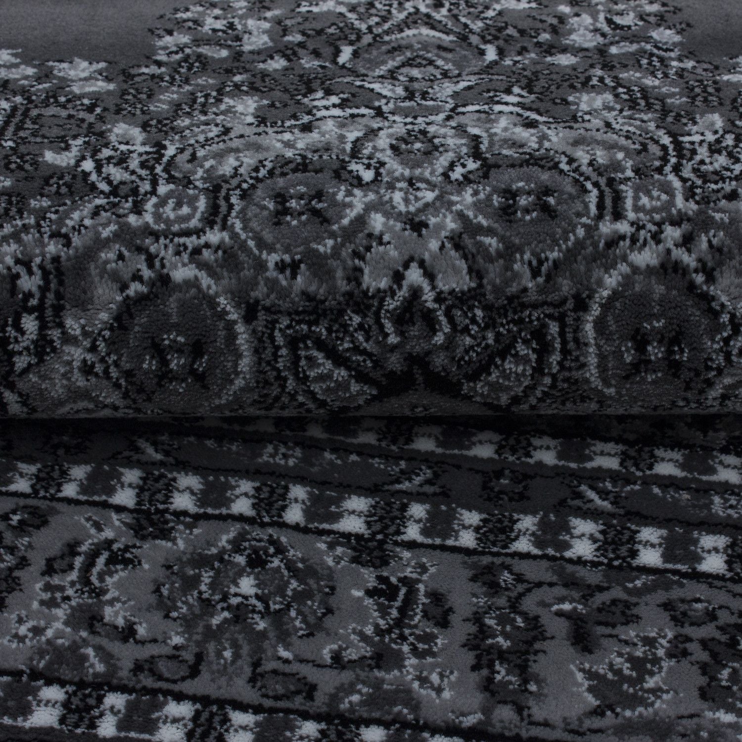 Marakkesh Orientteppich Grau – Zentrales Medaillon - Image 6