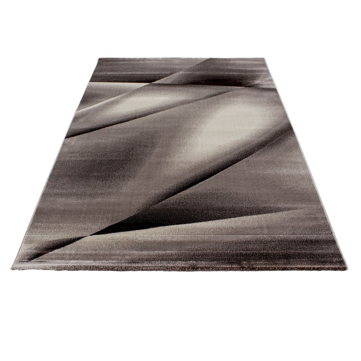 Kurzflorteppiche, Abstrakt Design, Farbe Braun, Teppich für Wohnzimmer, Rücken aus Jute - Image 3