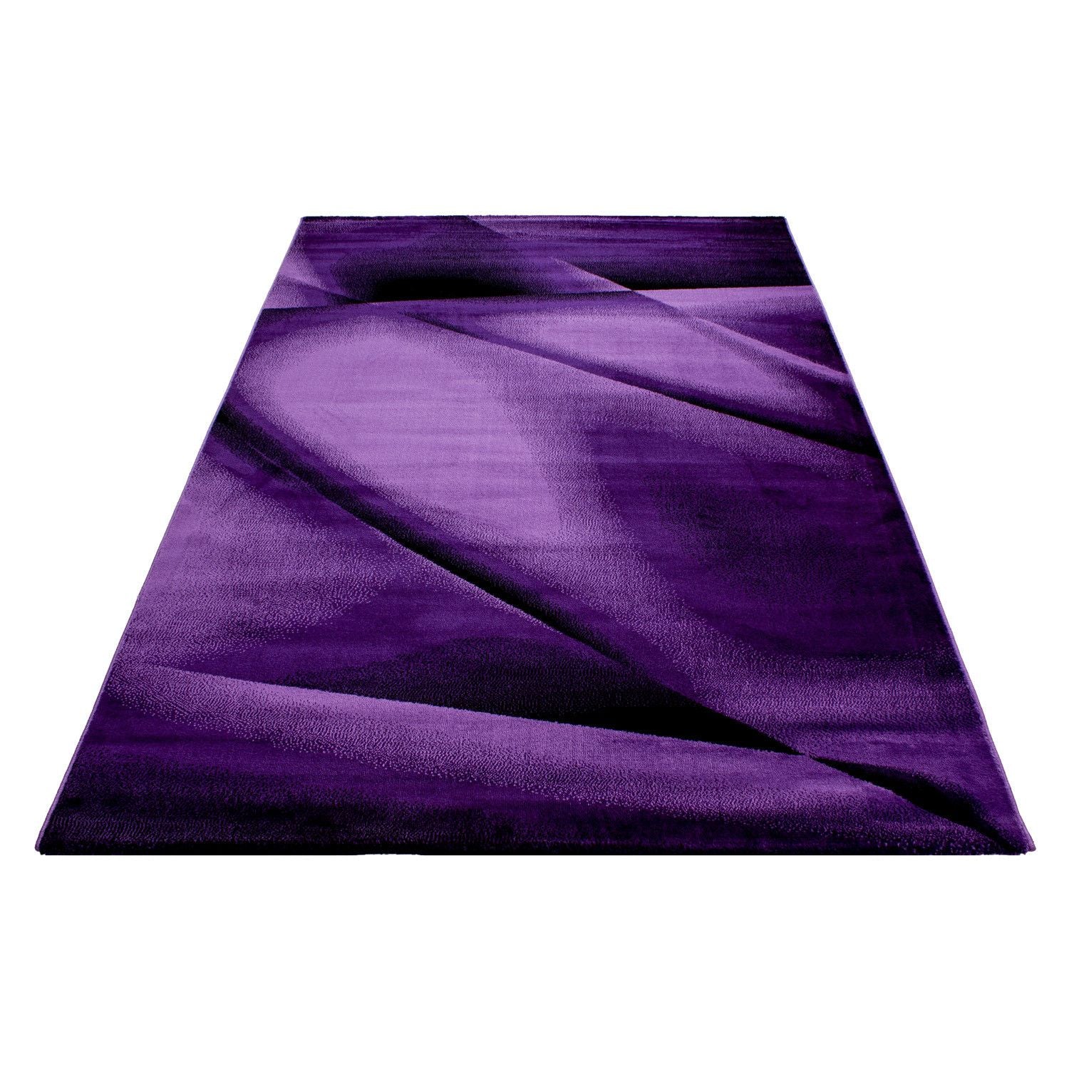 Kurzflorteppiche, Abstrakt Design, Farbe Violett, Teppich für Wohnzimmer, Rücken aus Jute - Image 3
