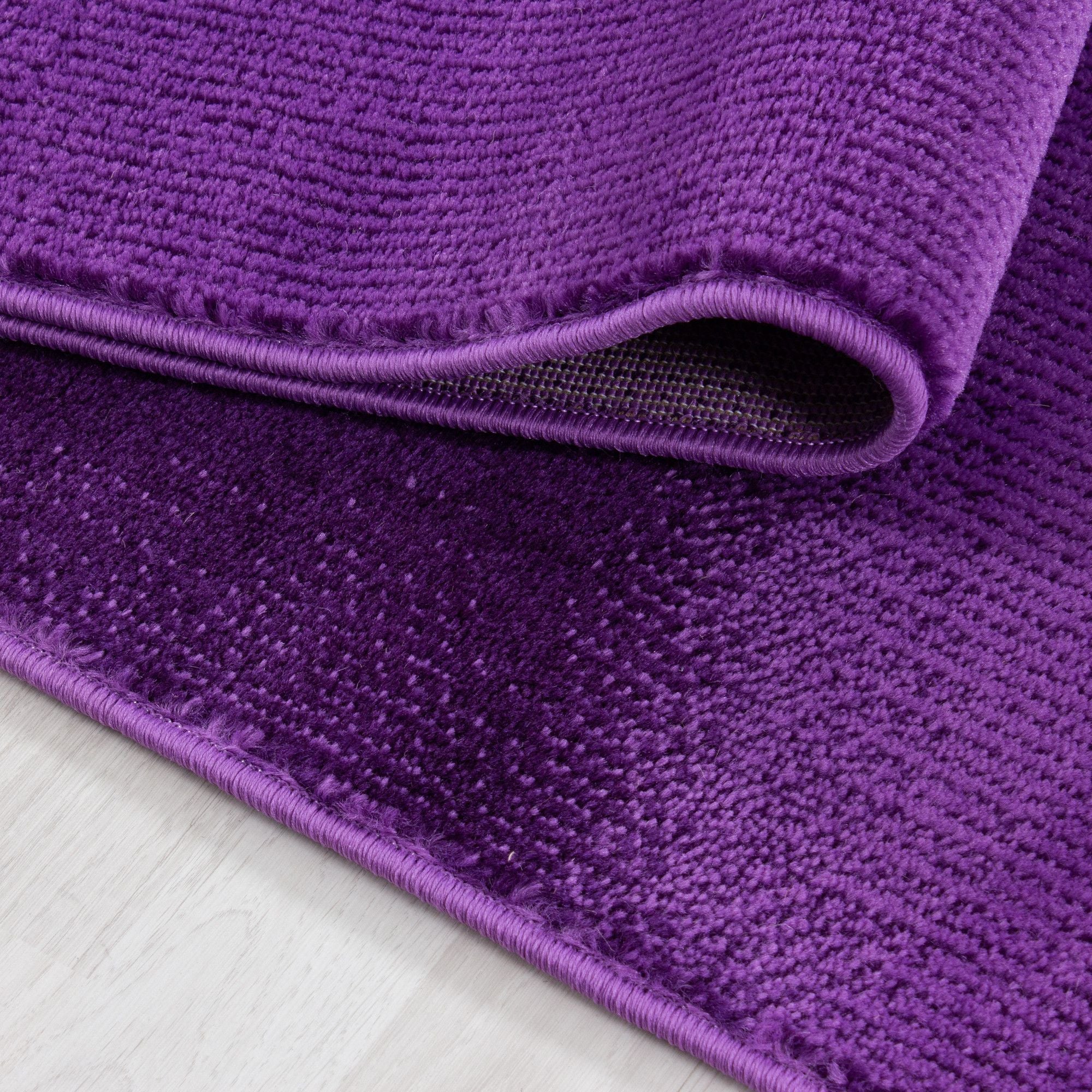 Kurzflorteppiche, Abstrakt Design, Farbe Violett, Teppich für Wohnzimmer, Rücken aus Jute - Image 5