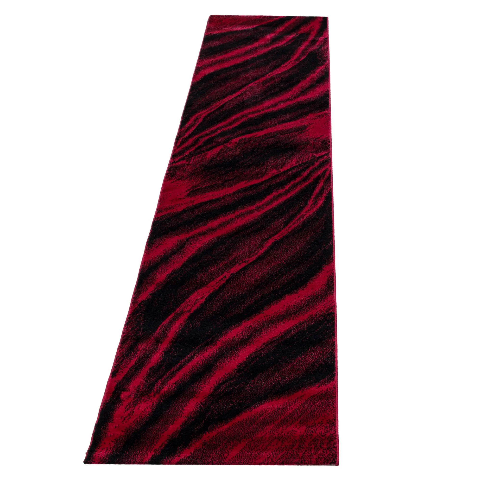 Kurzflorteppiche, Abstrakt Wellen Design, Farbe Rot, Teppich für Wohnzimmer, Rücken aus Jute - Image 7