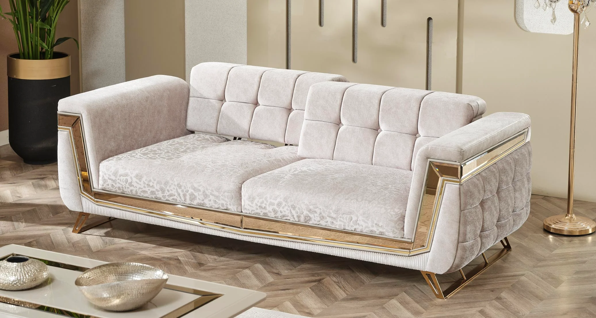 Milano Sofagarnitur Serie (Gold) - Image 3